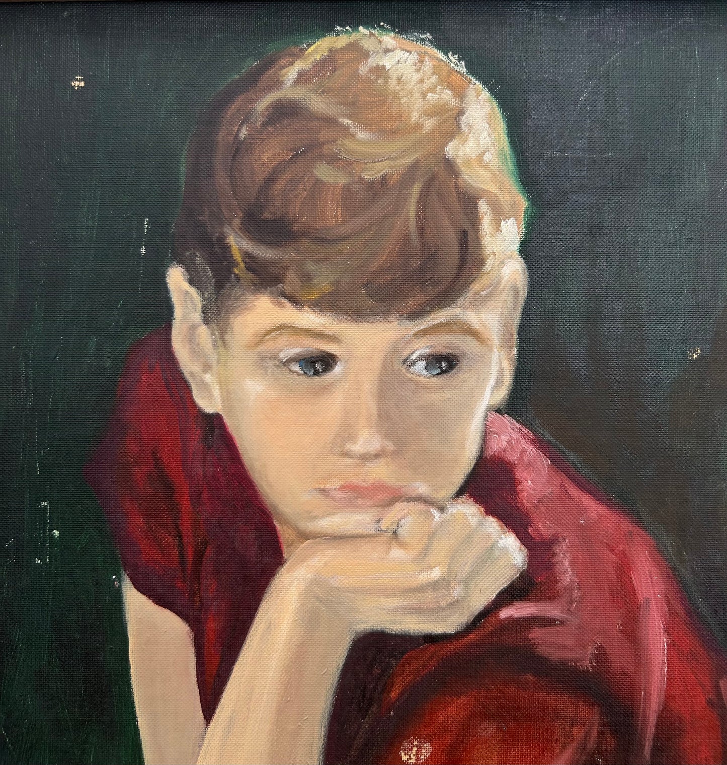 Gamine Gal Framed Painting on Board