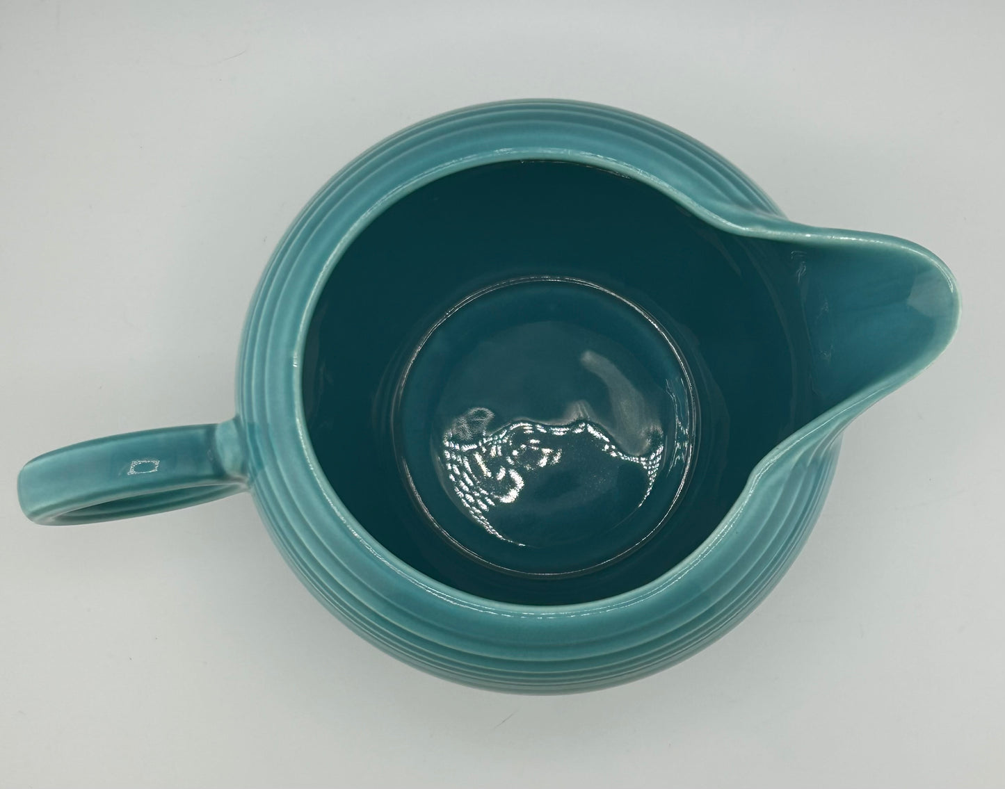 Vintage Fiestaware Turquoise O-Ring Pitcher