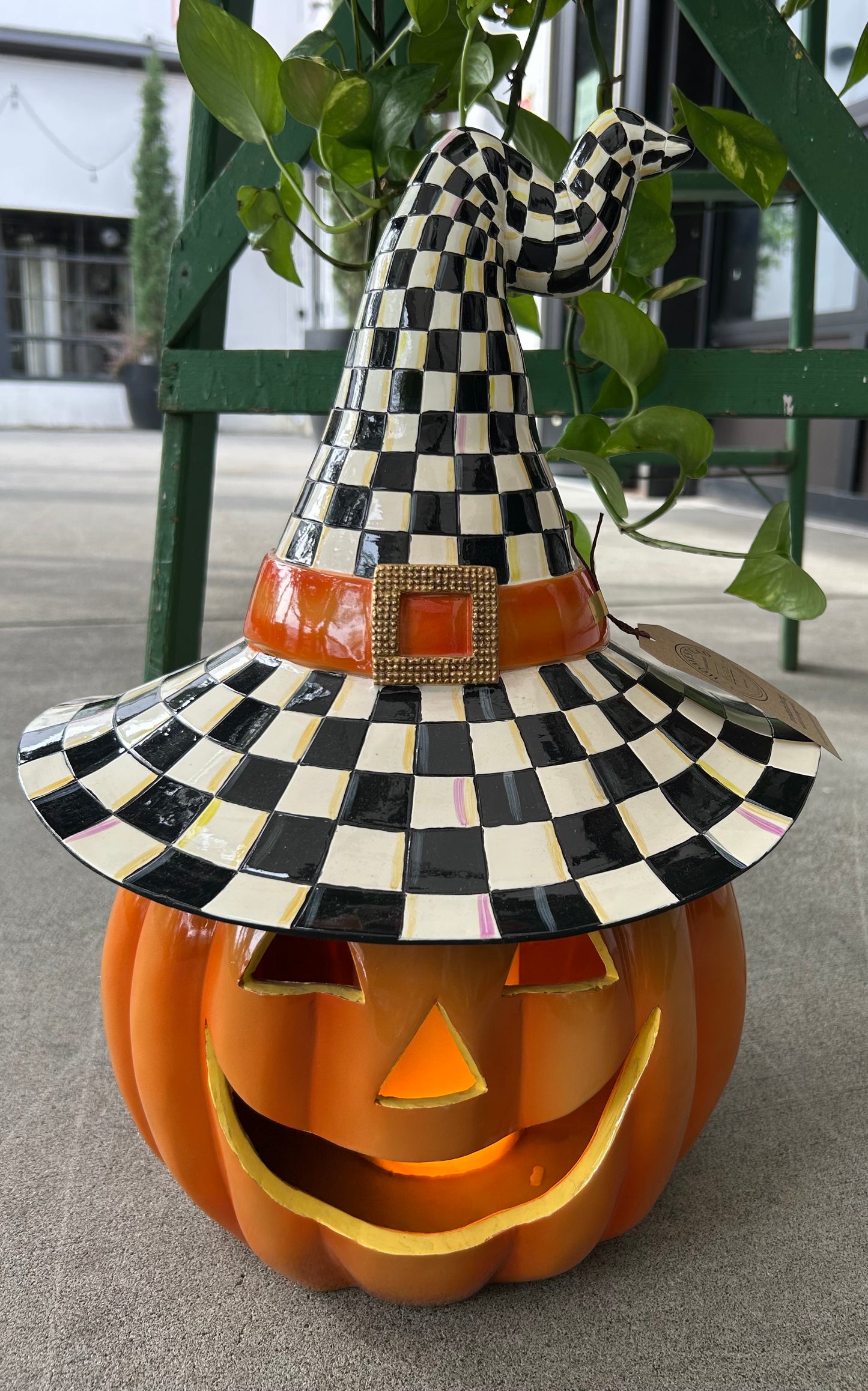 Mackenzie Childs Battery-Operated Light Up Pumpkin