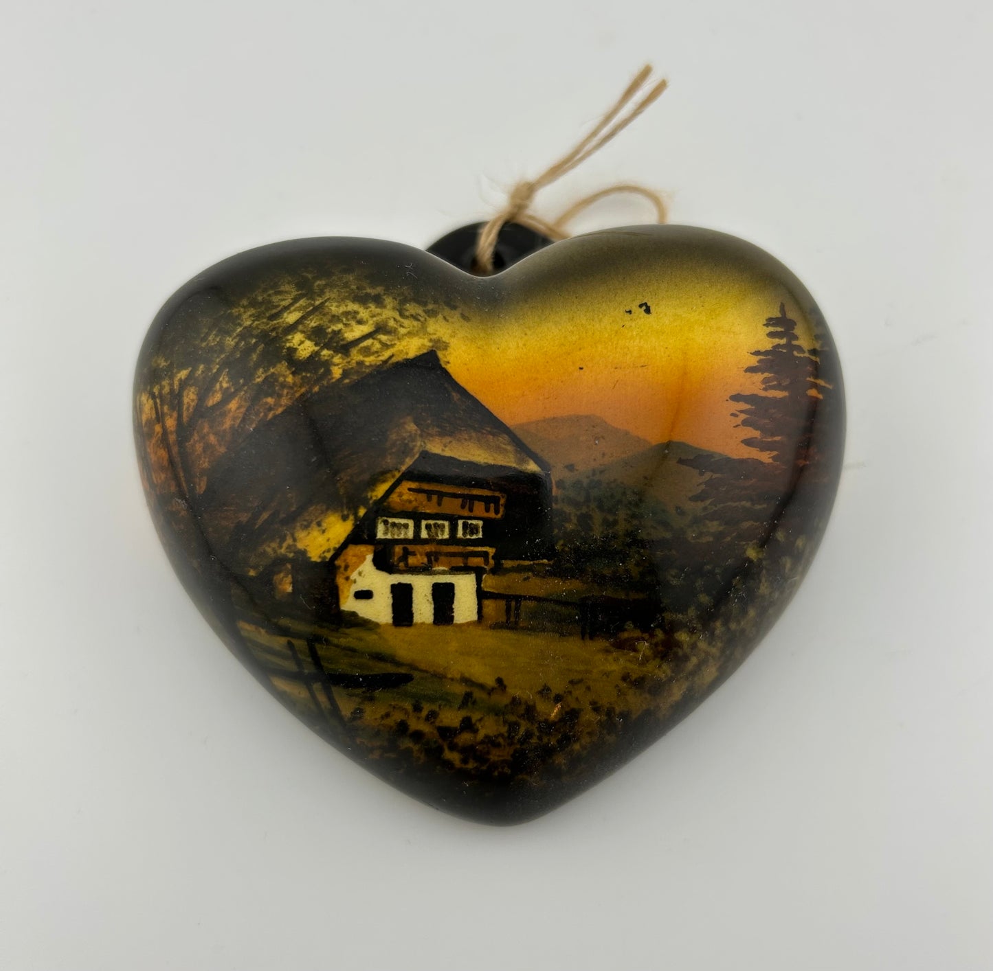 SMF Schramberg Majolika Fabrik Black Forest House Heart Wall Pocket