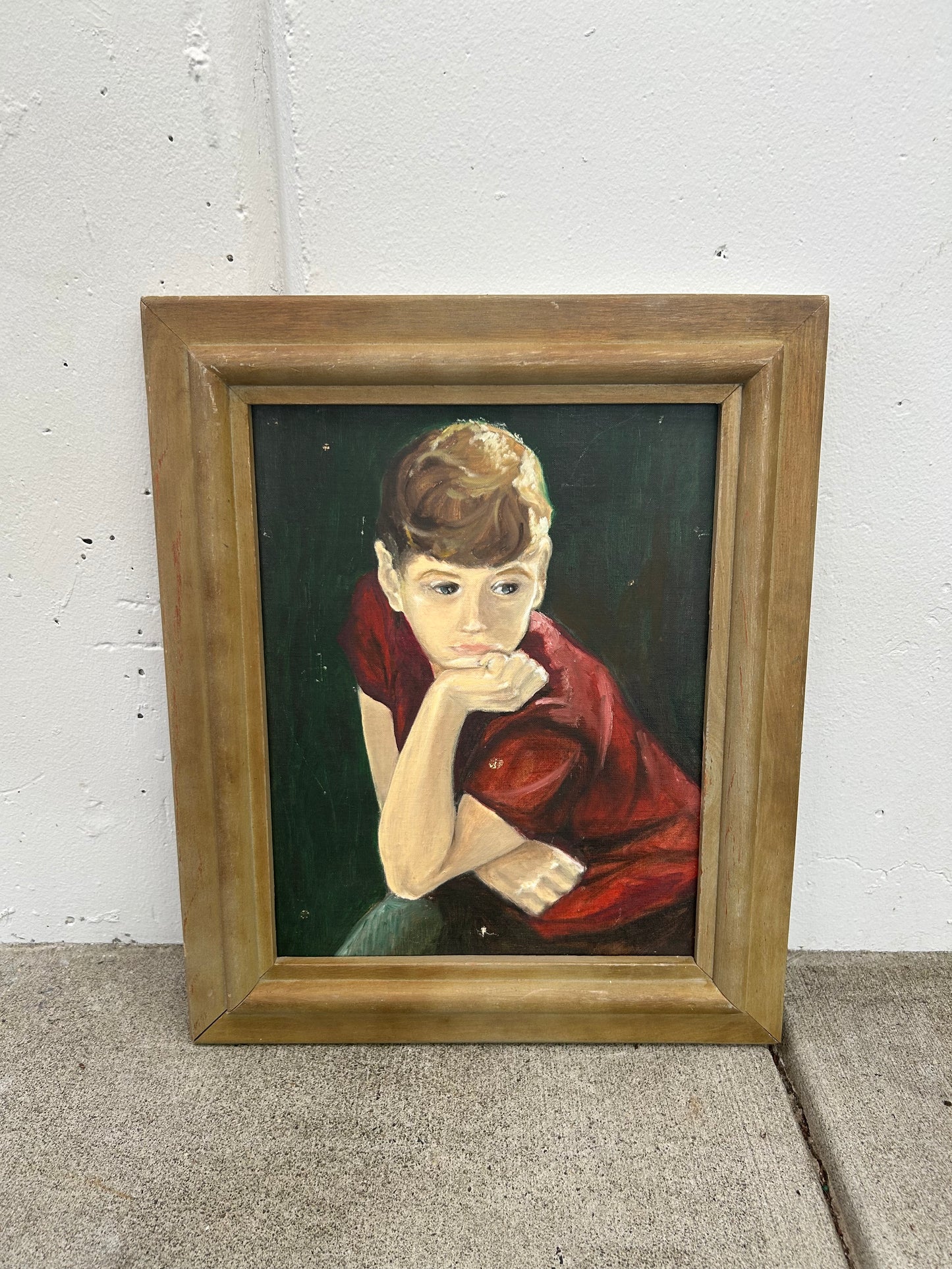 Gamine Gal Framed Painting on Board
