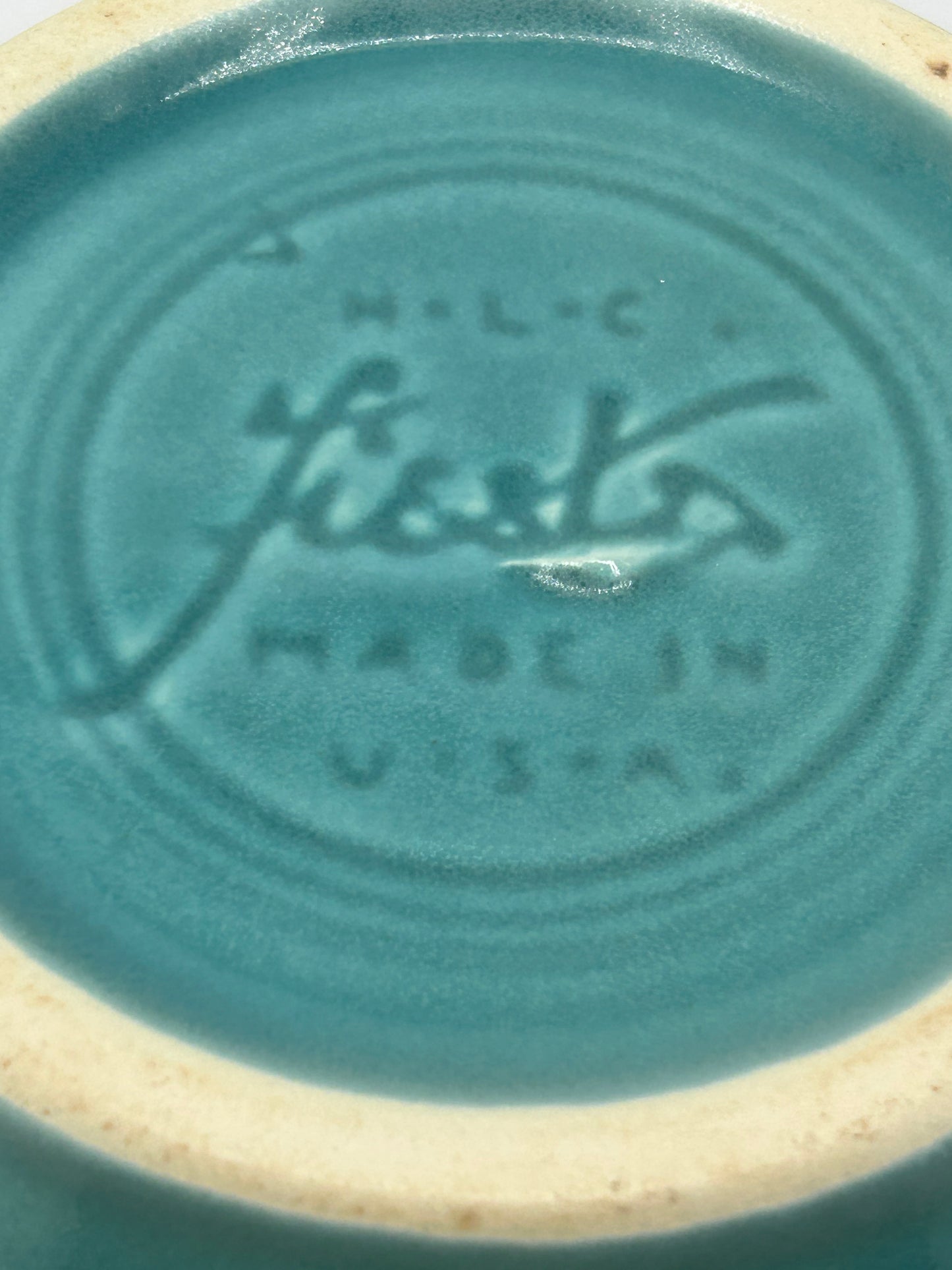 Vintage Fiestaware Turquoise O-Ring Pitcher