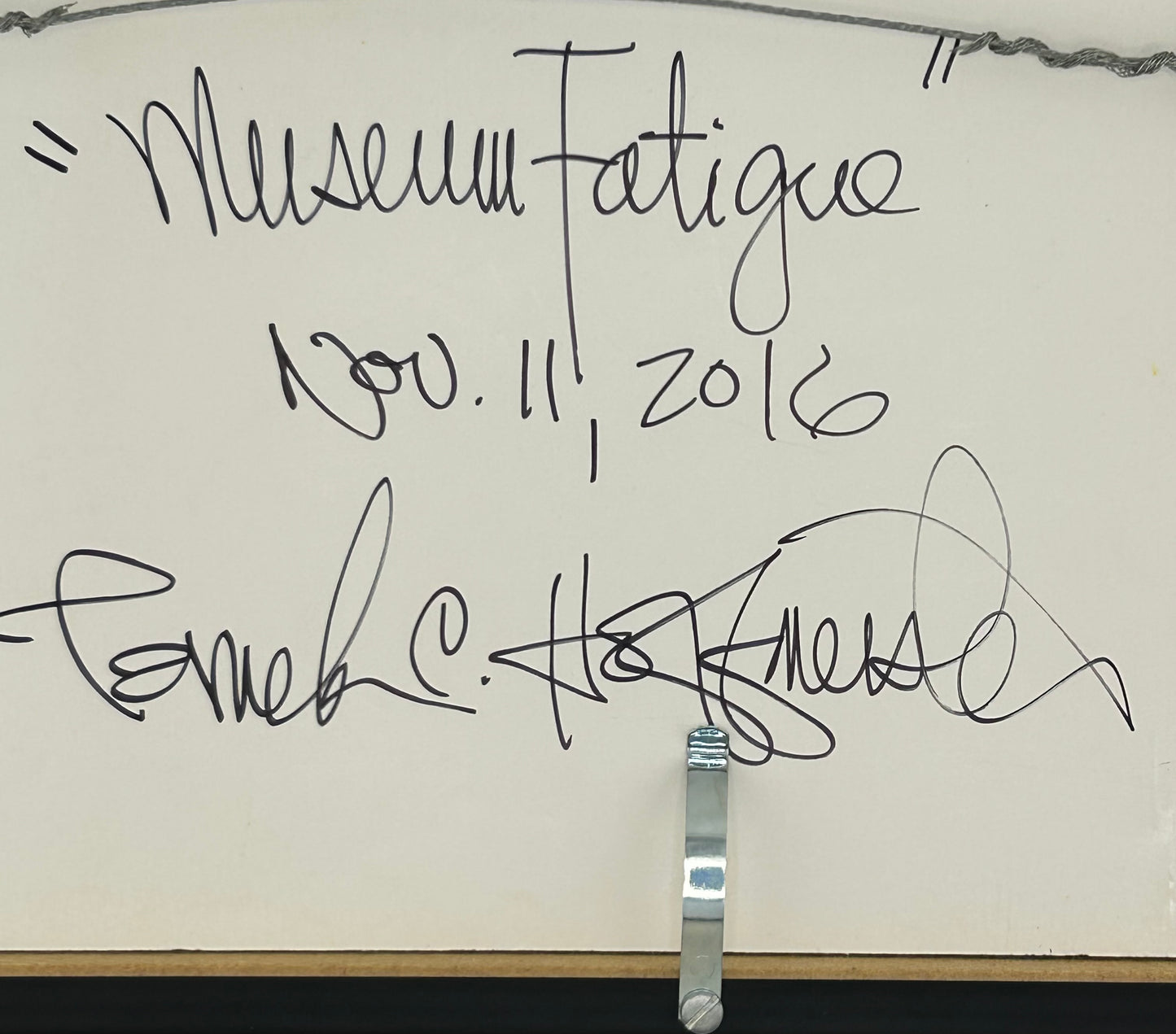 “Museum Fatigue” by Pamela Hoffmeister (2016)