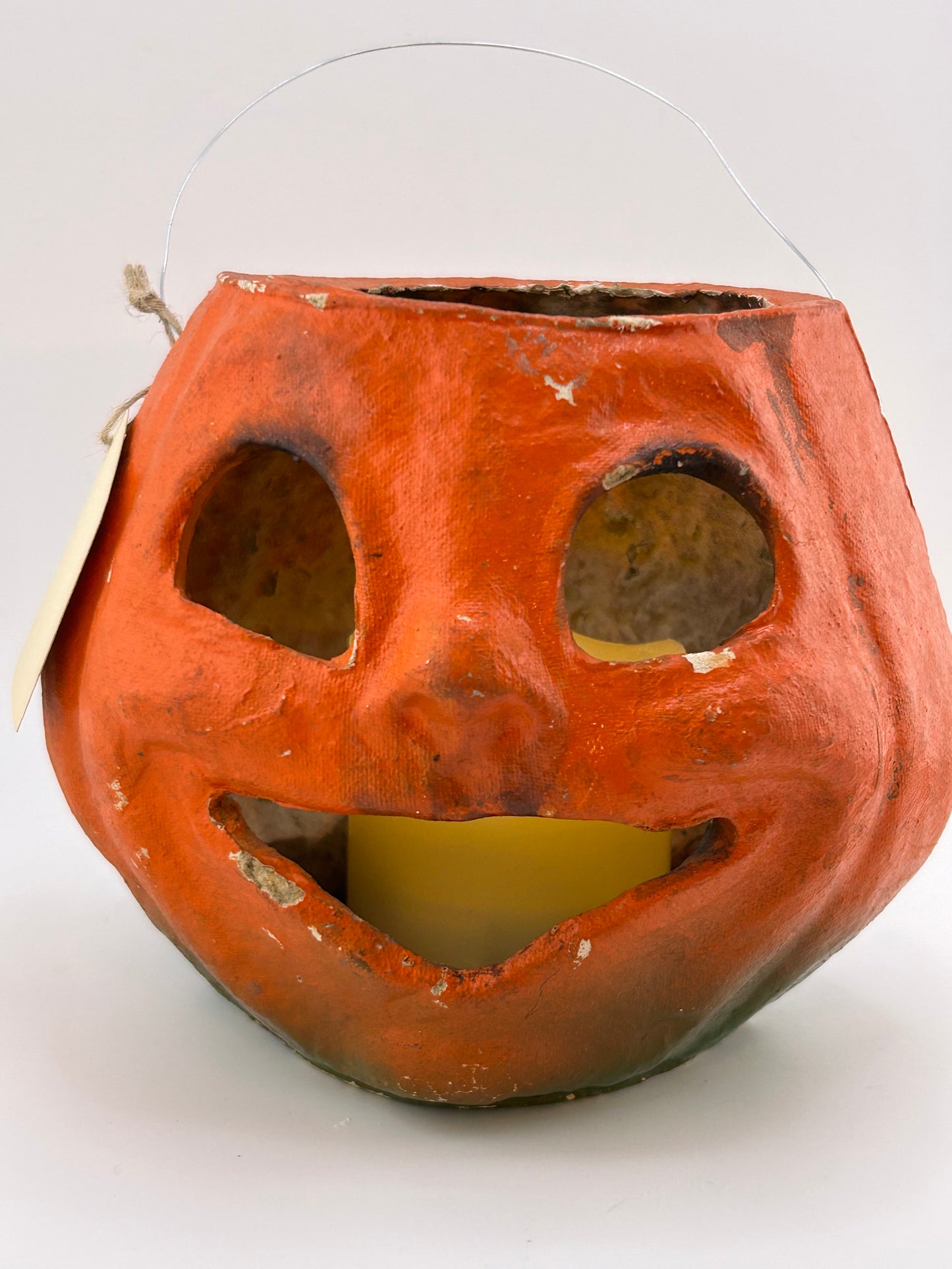 Vintage 5.5” Paper Mache Jack O Lantern
