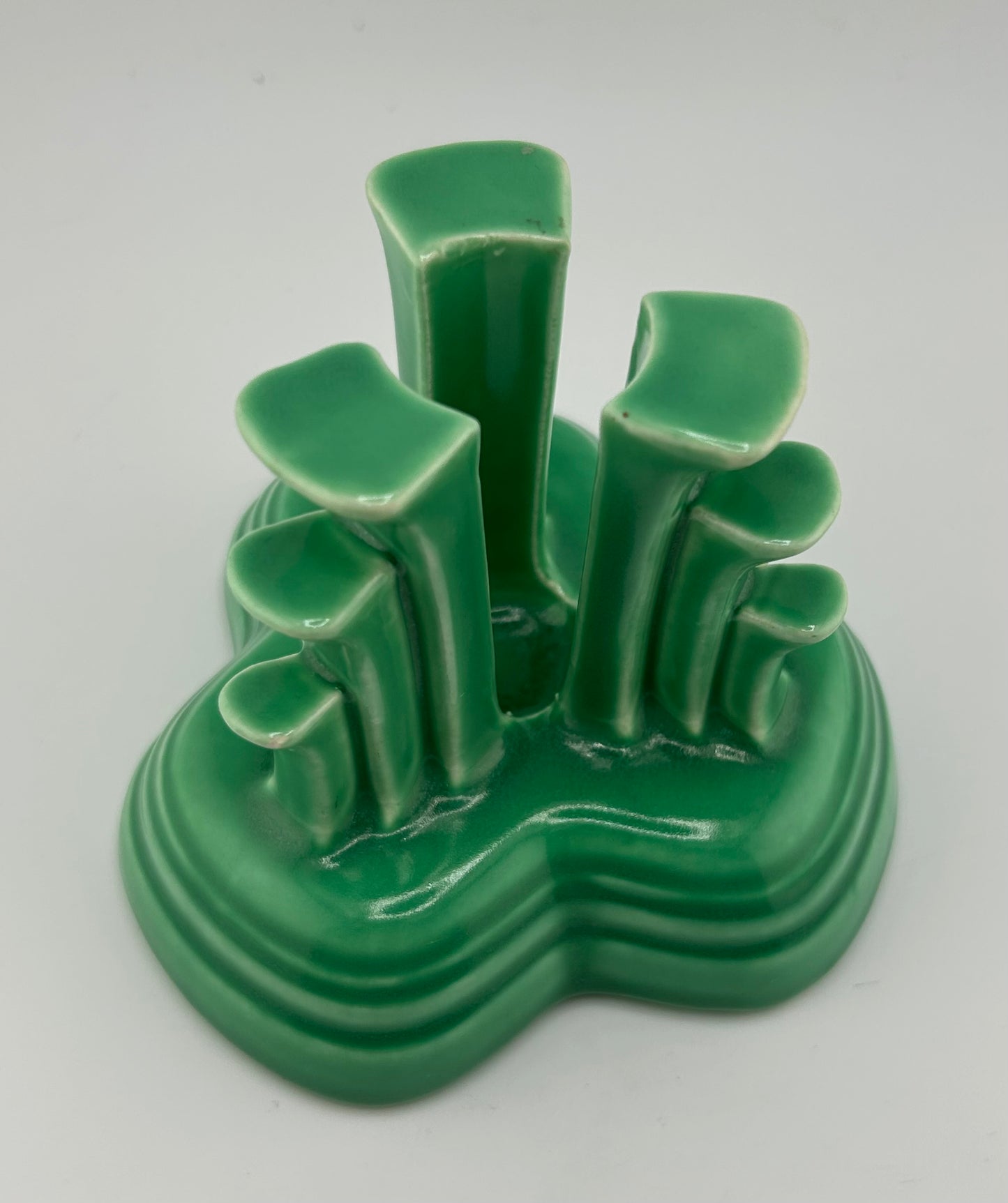 Vintage Fiestaware Green Tripod Candleholders (Set of 2)