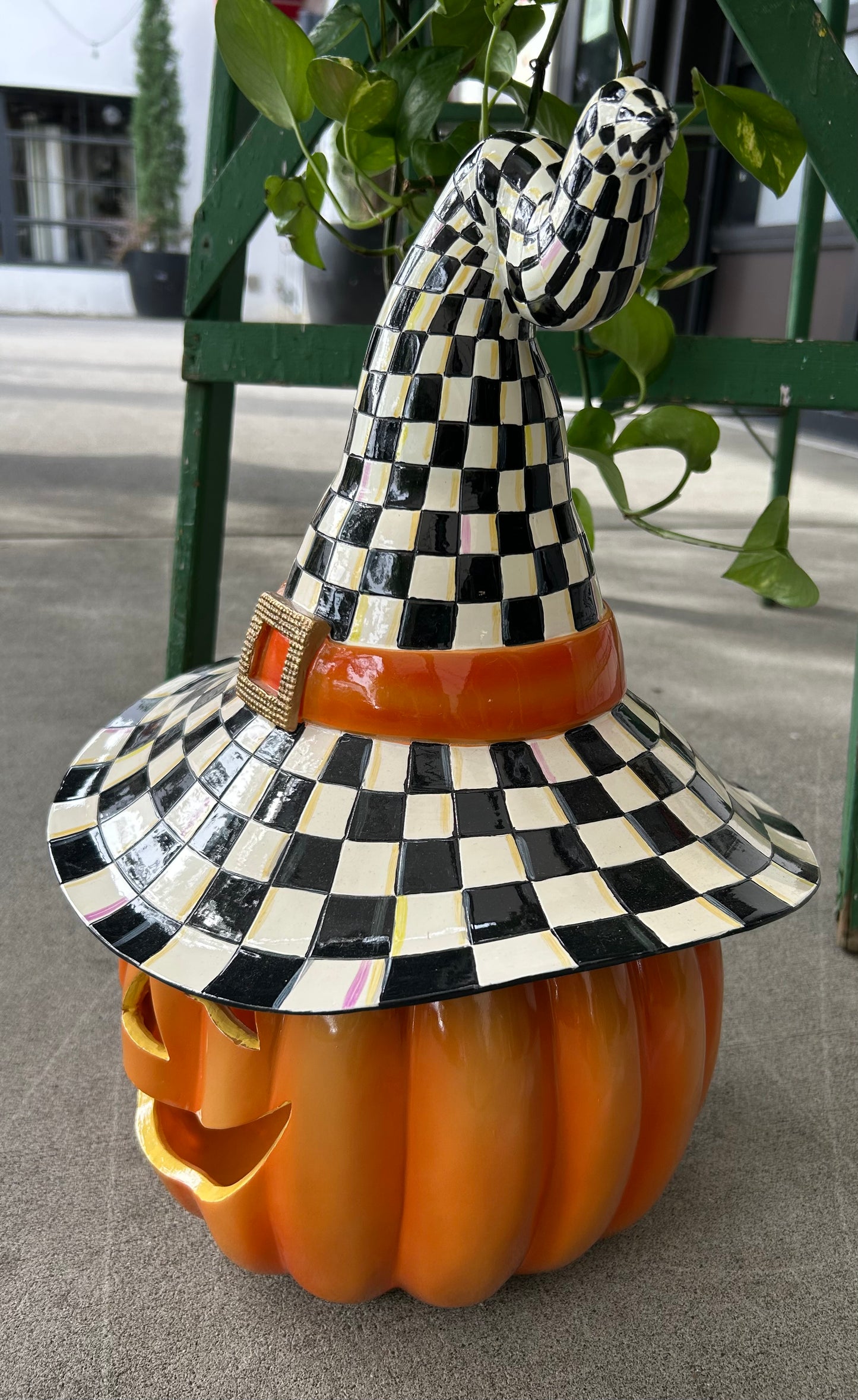 Mackenzie Childs Battery-Operated Light Up Pumpkin