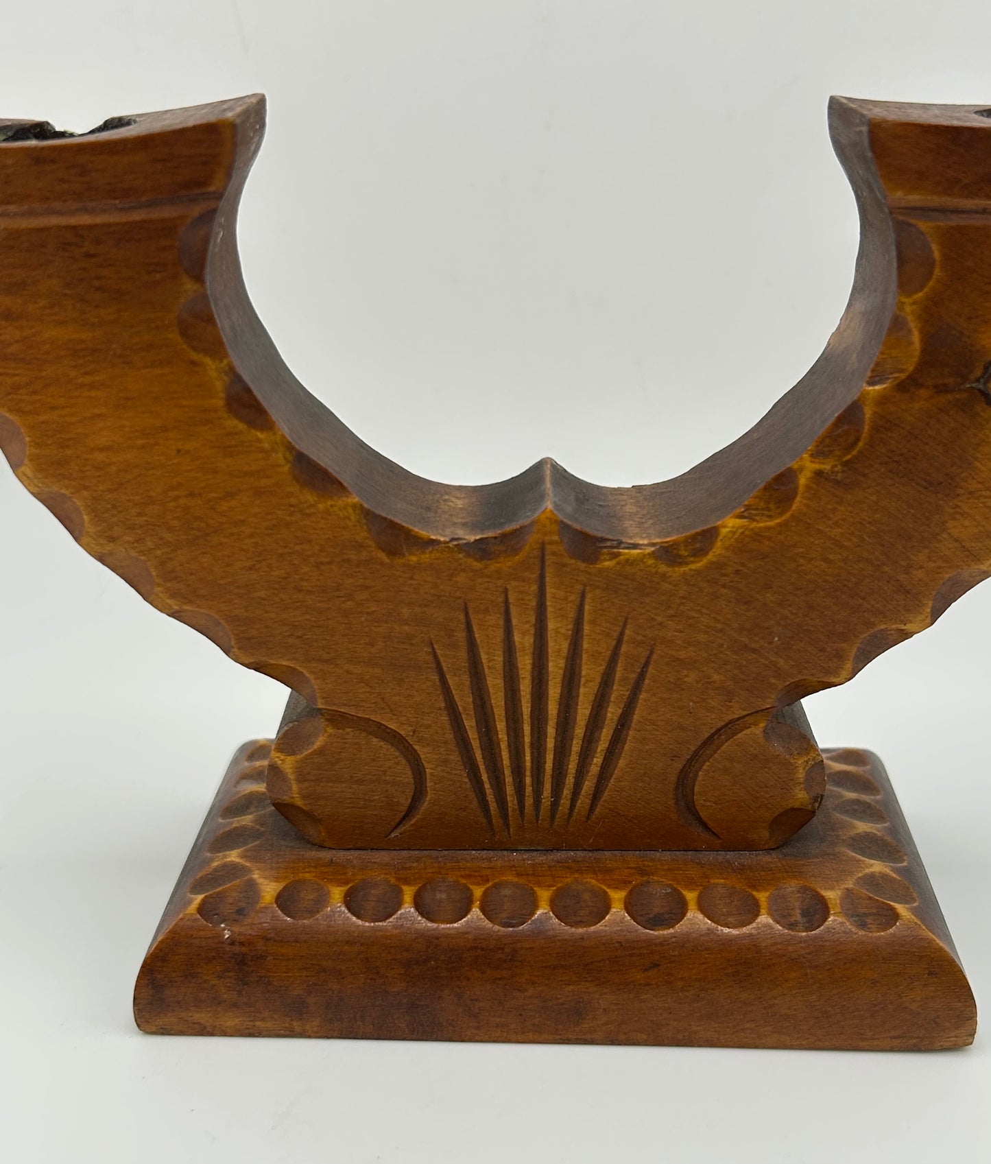 Wood Double Candle Stick Holder (Set of 2)