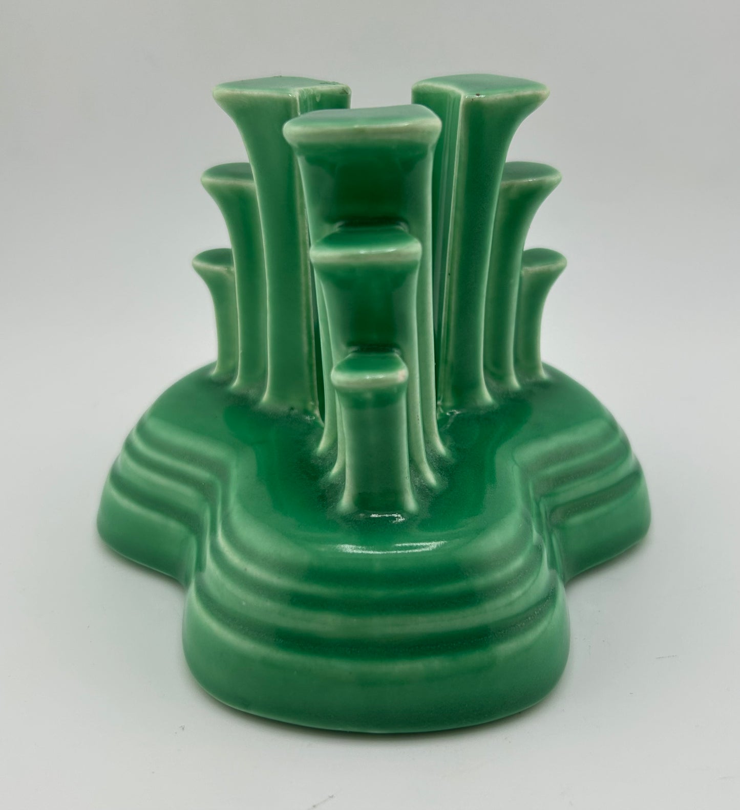 Vintage Fiestaware Green Tripod Candleholders (Set of 2)
