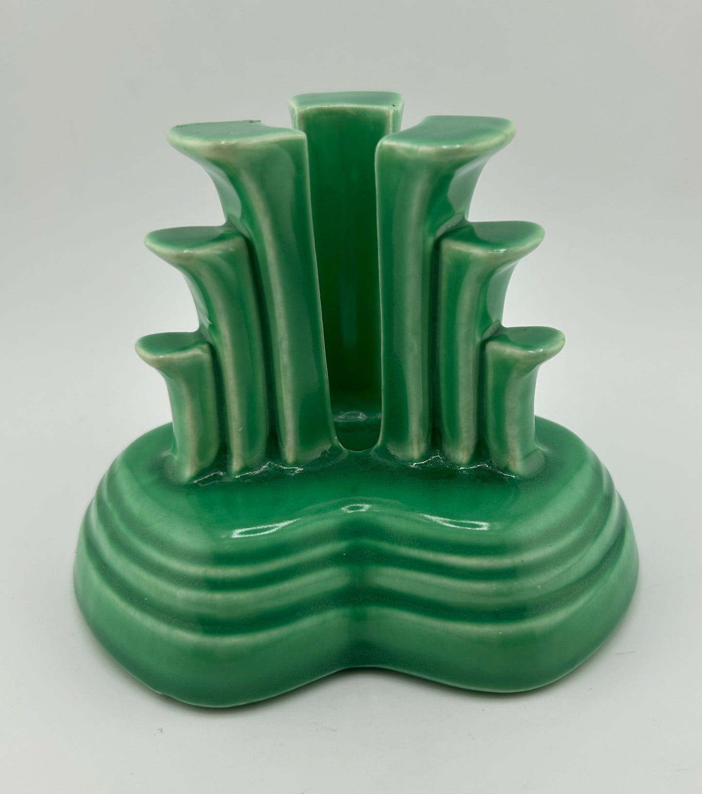 Vintage Fiestaware Green Tripod Candleholders (Set of 2)