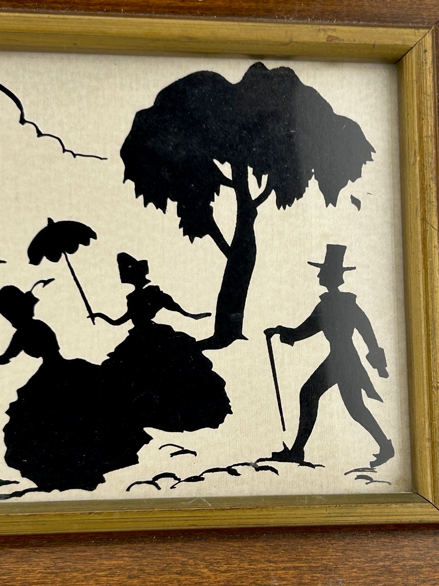 Vintage Framed Silhouette with Family