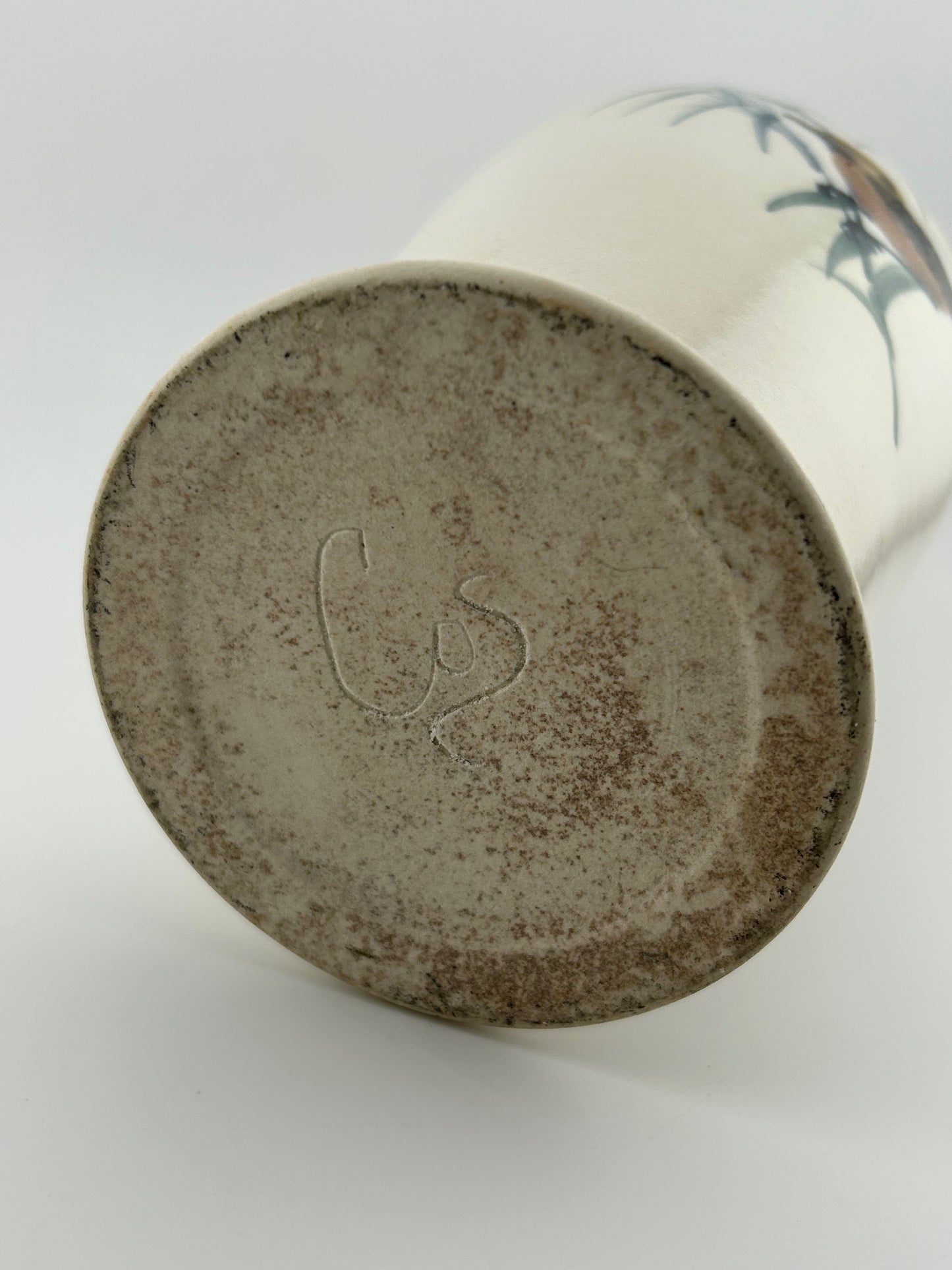 Bird Studio Pottery Vase