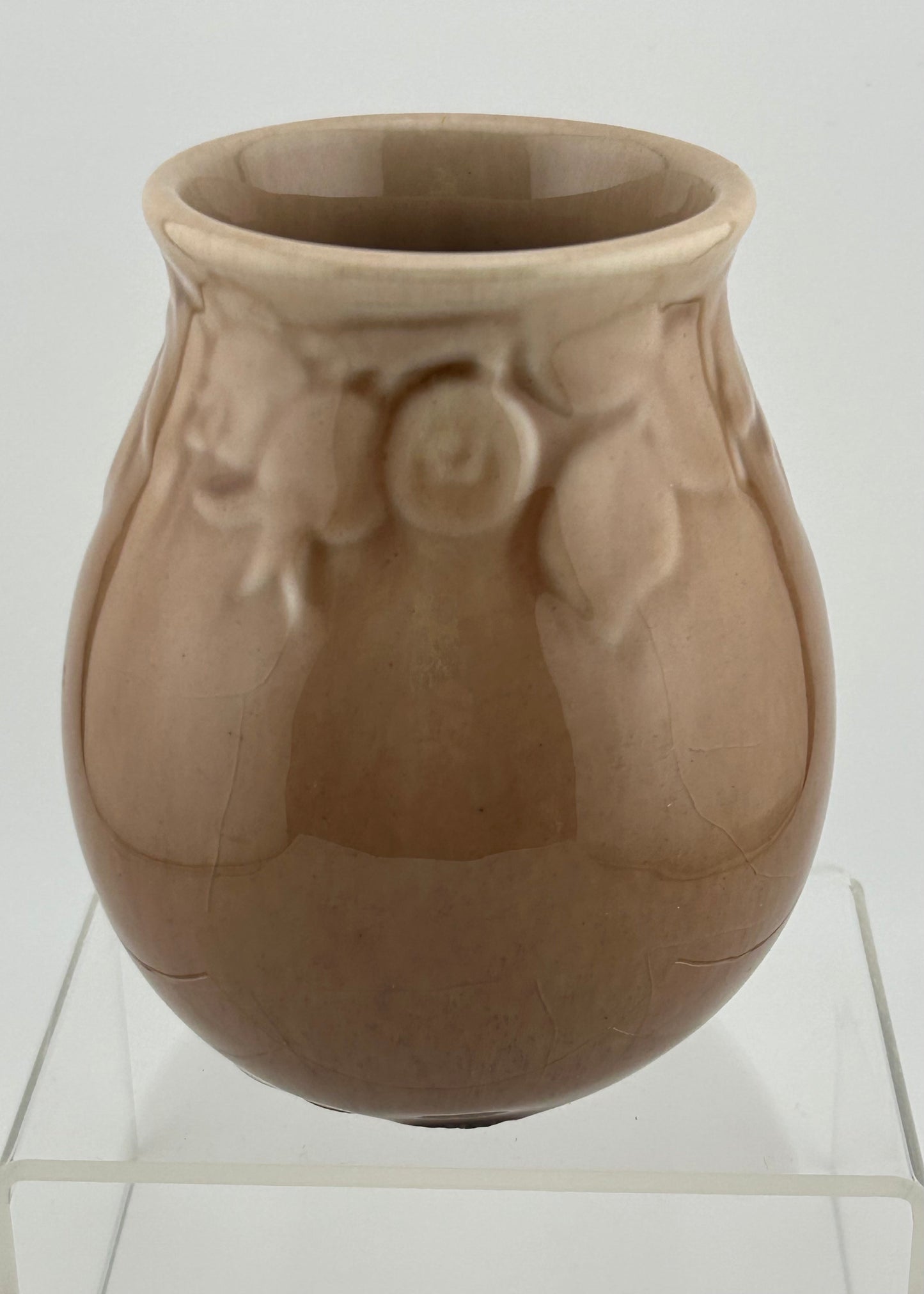 Rookwood Brown Rose Hips Motif Vase #2122 (1948)