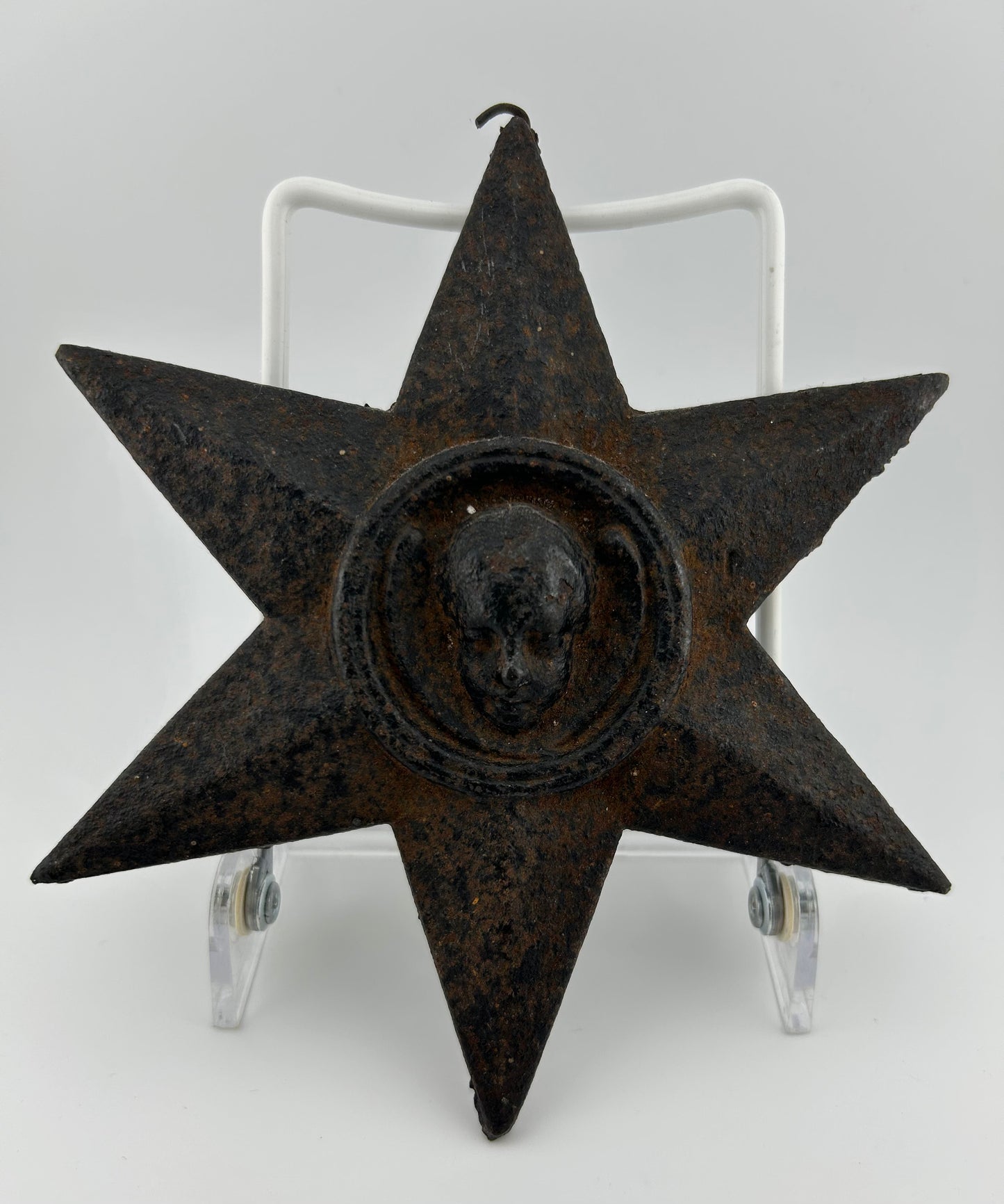 Six Point Cast Iron Star with Face