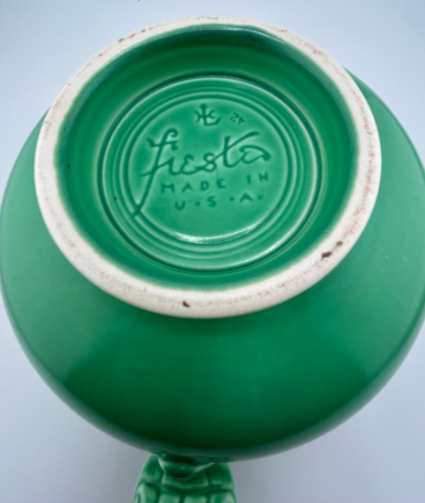 Vintage Fiestaware Green Covered Casserole