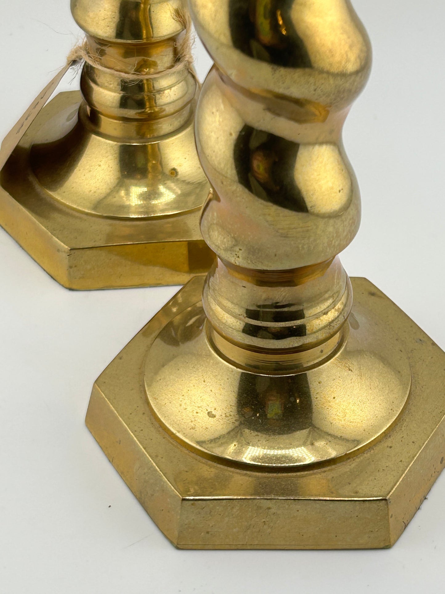 Andrea by Sadek Brass Candleholder Pair