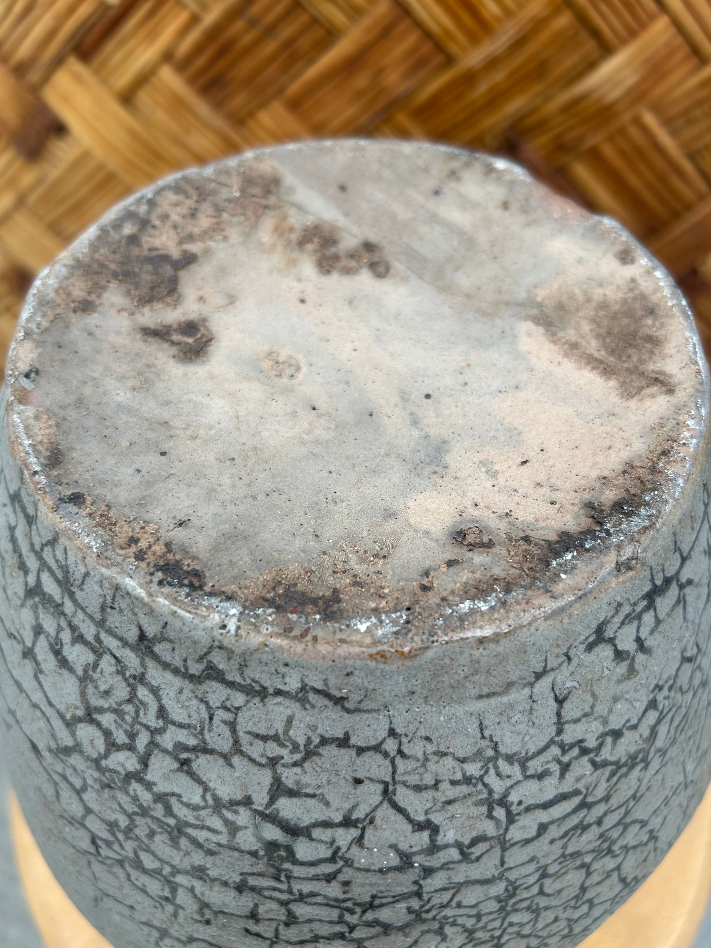 Crackle Glaze Studio Pottery Pot