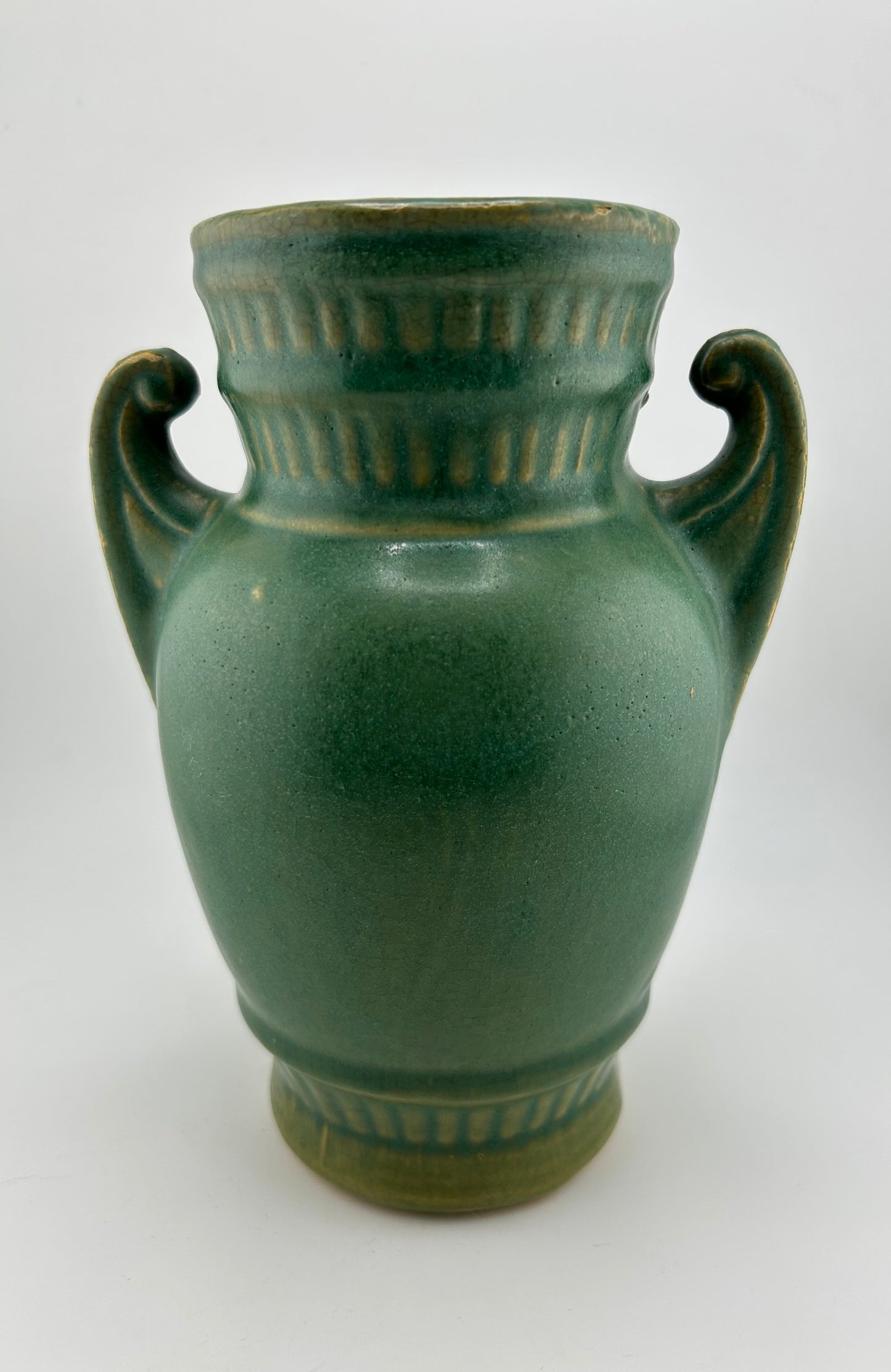 Matte Green Pottery Vase