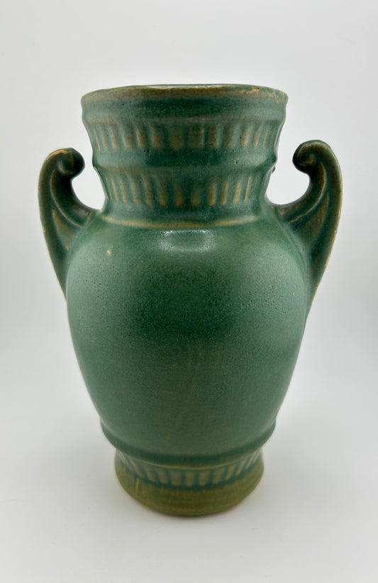Matte Green Pottery Vase