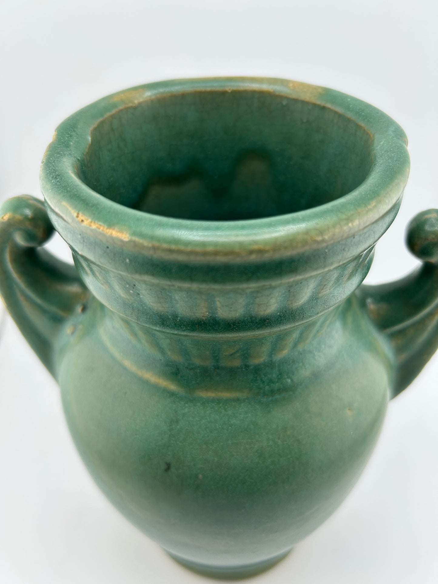 Matte Green Pottery Vase