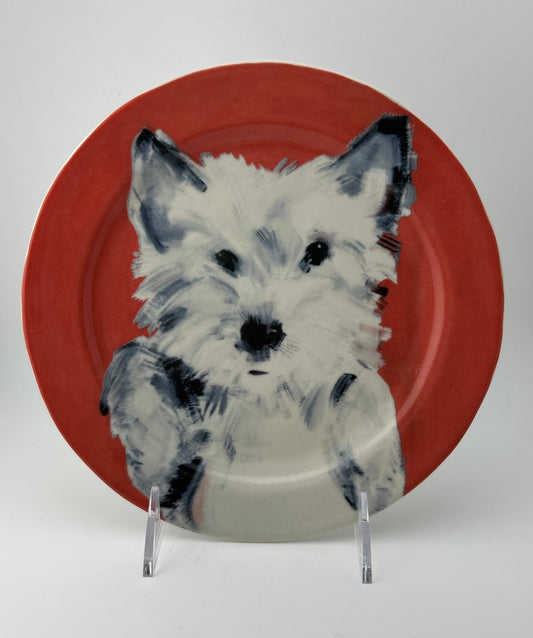 Sally Muir for Anthropologie Westie Plate