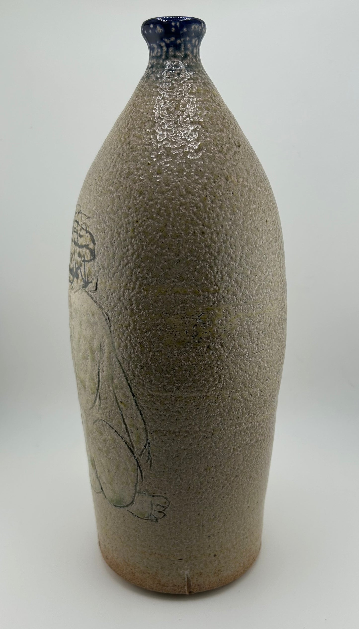 Studio Pottery Bottle with Nude