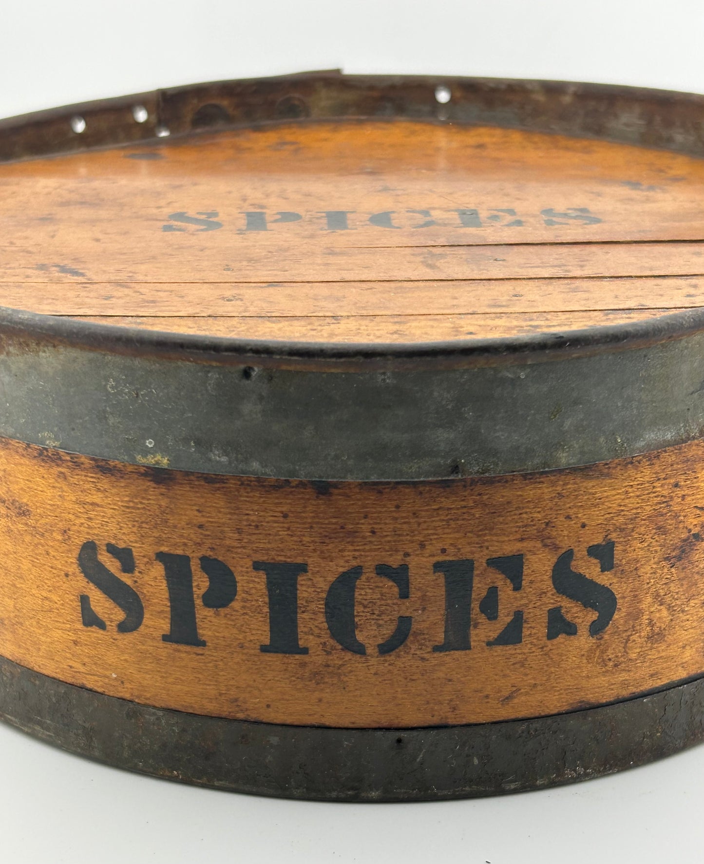 Primitive Bentwood Spice Box with 5 Containers