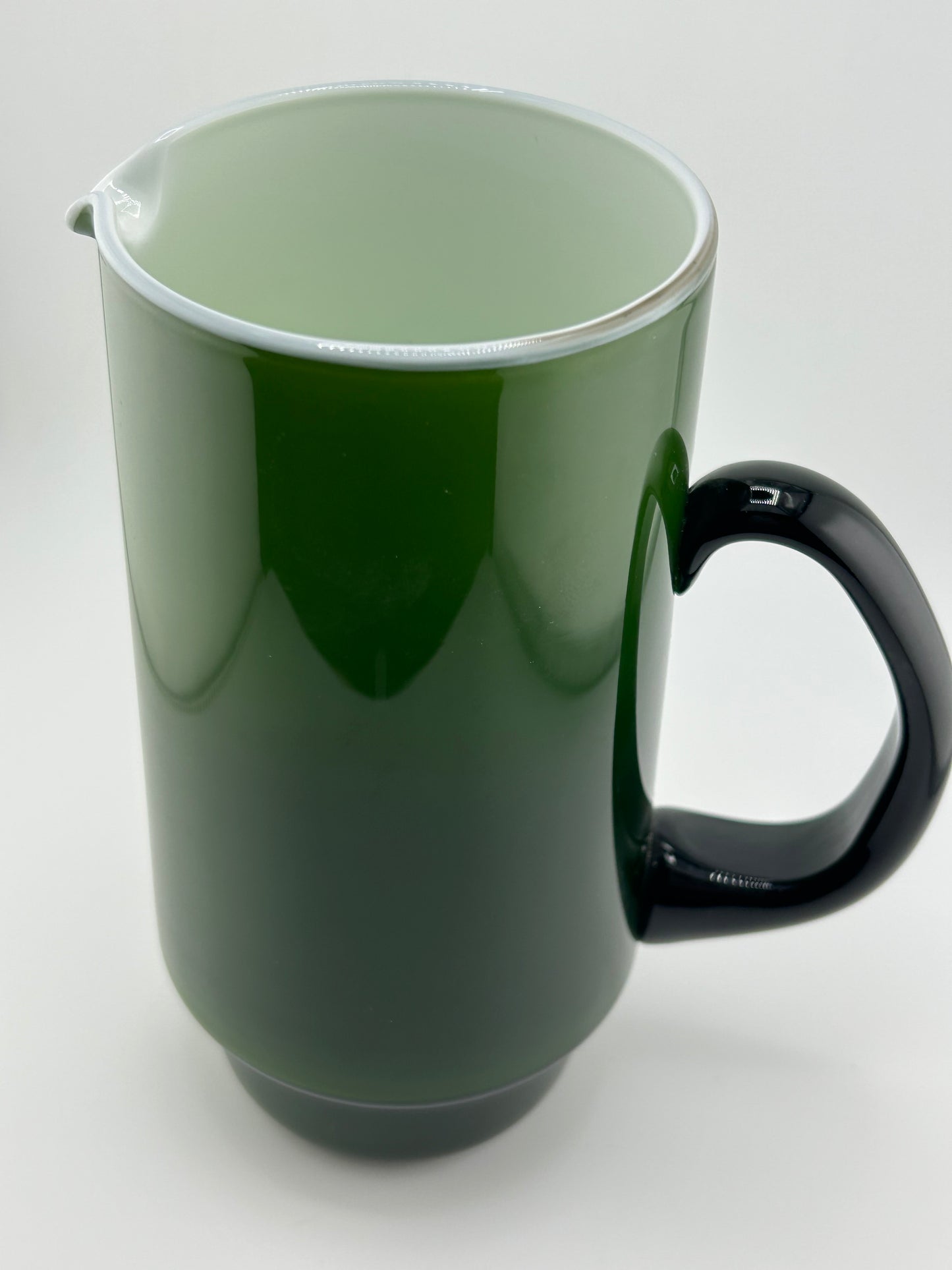 Holmegaard Palet Green Cased Glass Pitcher