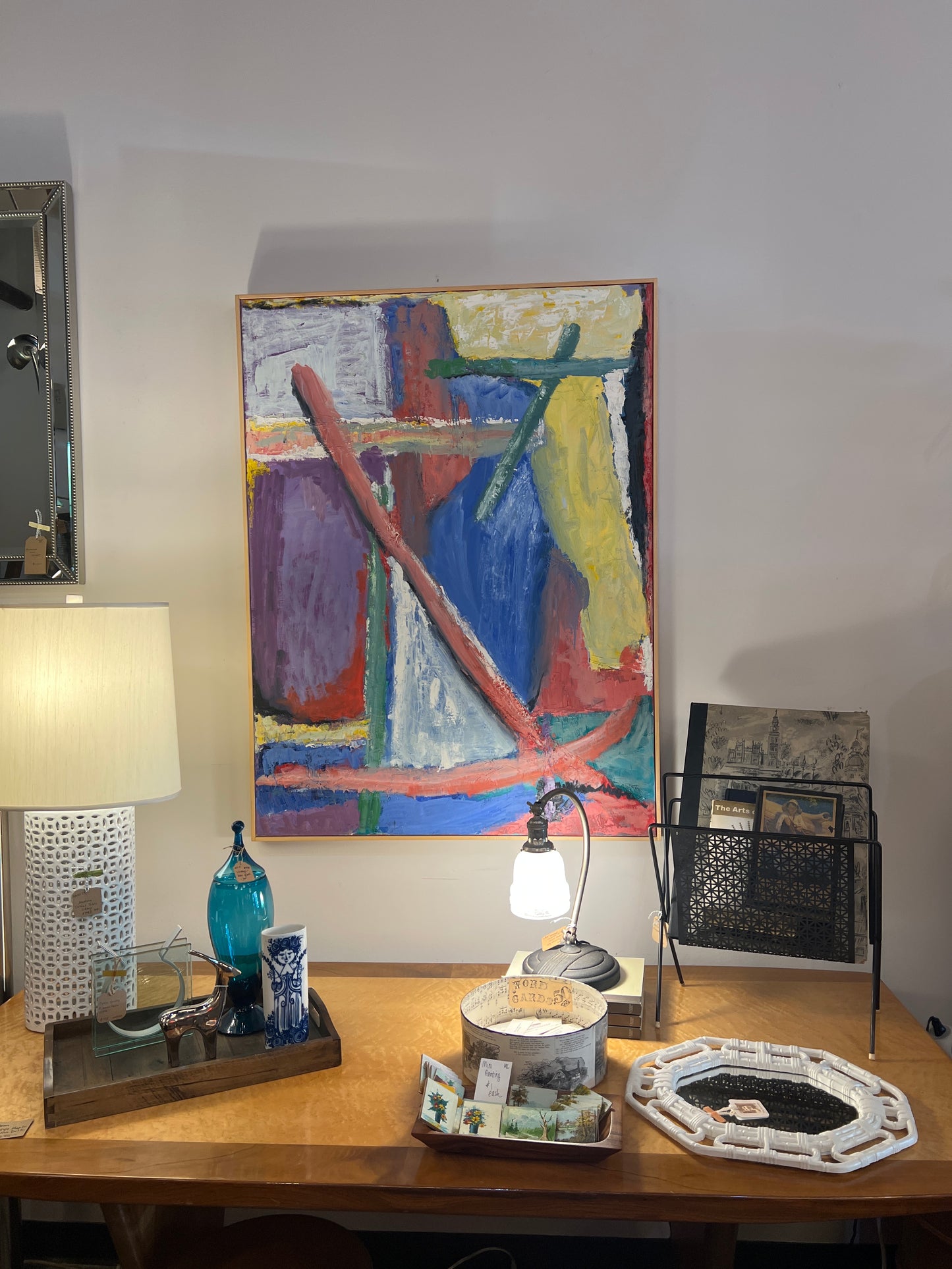 “Portland Landscape” Abstract Painting by Inez Weissman (1924-2014)