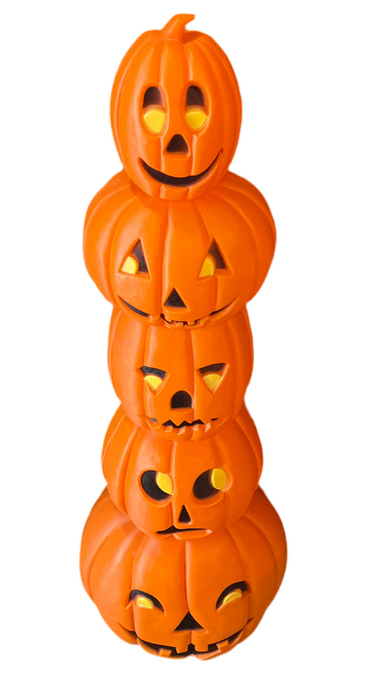 Vintage Don Featherstone Pumpkin Stack Totem Blow Mold