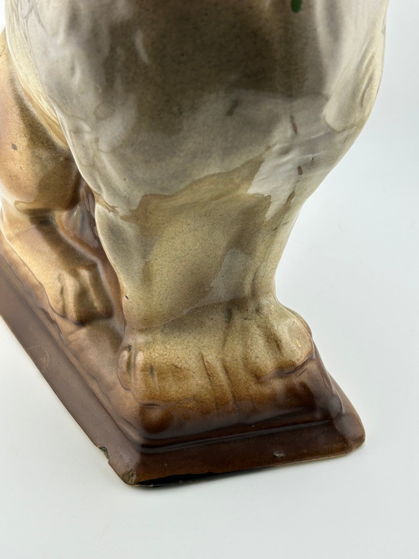 Vintage Pug Figure with Glass Eyes (as found)