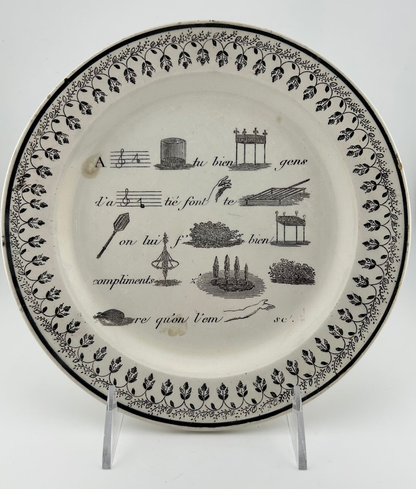 Montereau Rebus Puzzle Plates (Set of 5)