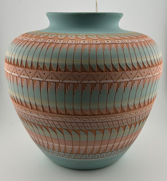 Navajo Art Pottery Vase Signed