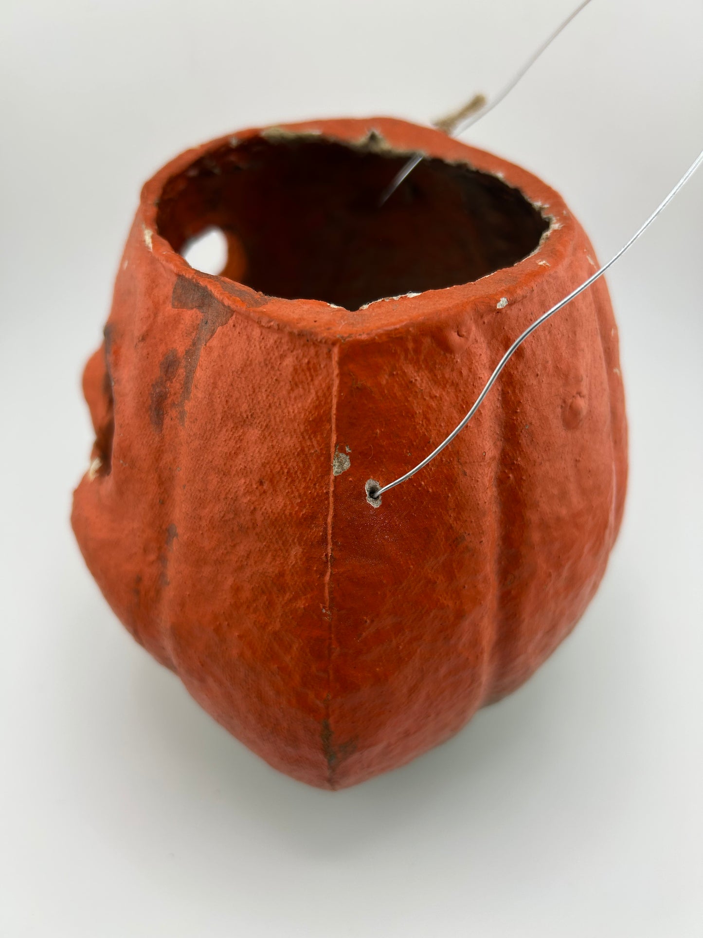 Vintage 5.5” Paper Mache Jack O Lantern