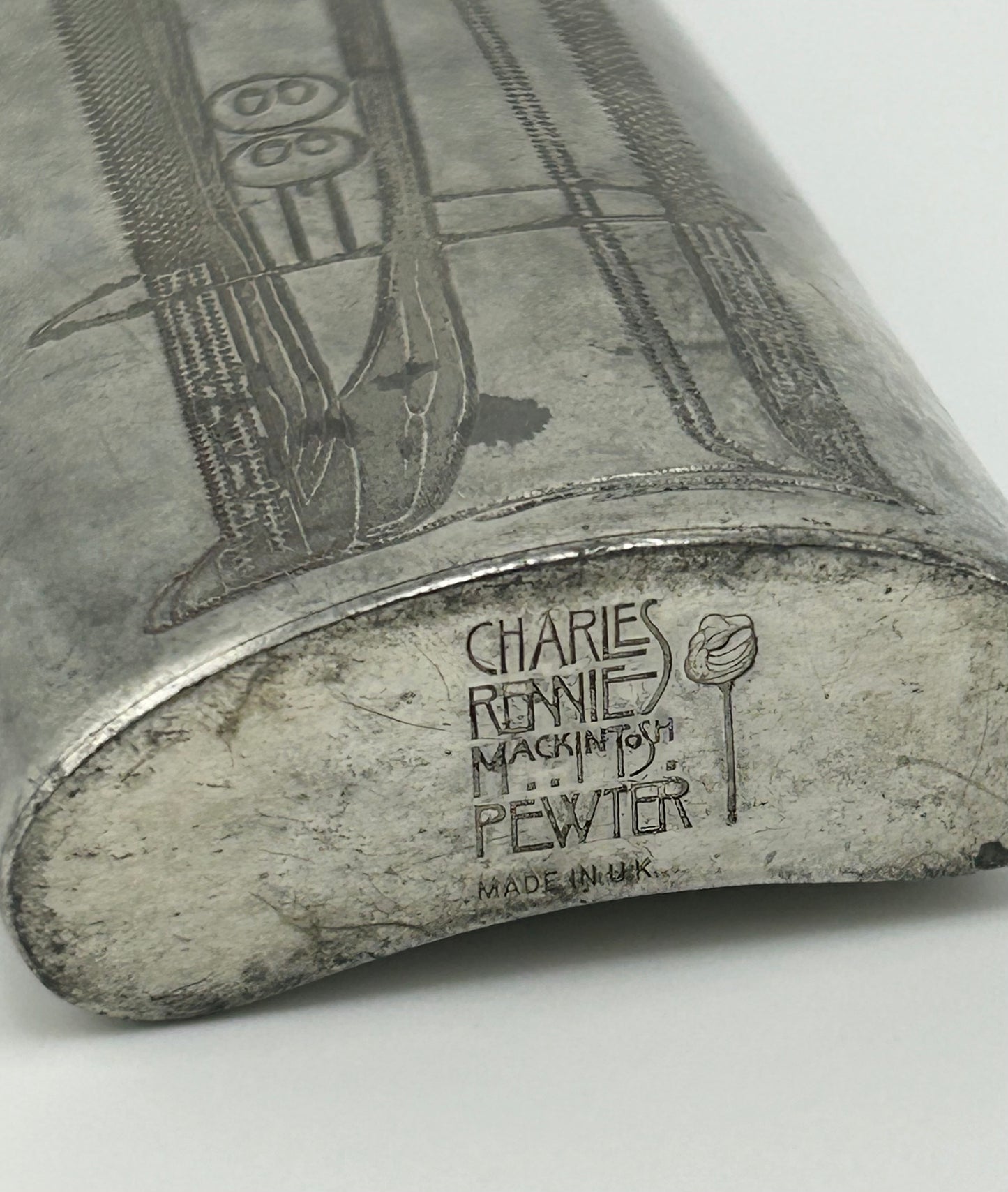 Charles Rennie Mackintosh Pewter Hip Flask