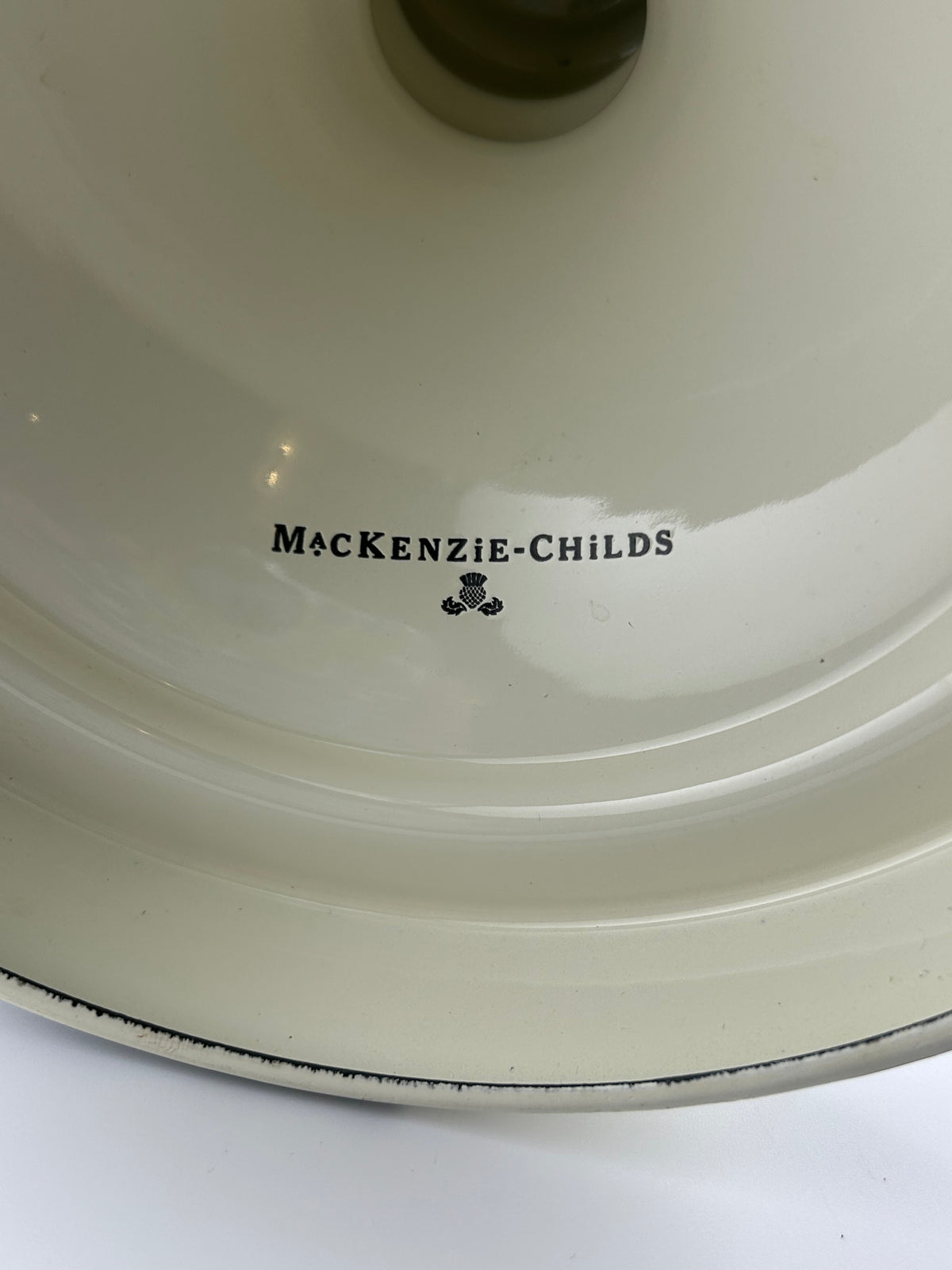 Mackenzie Childs Courtly Check Enamel Urn
