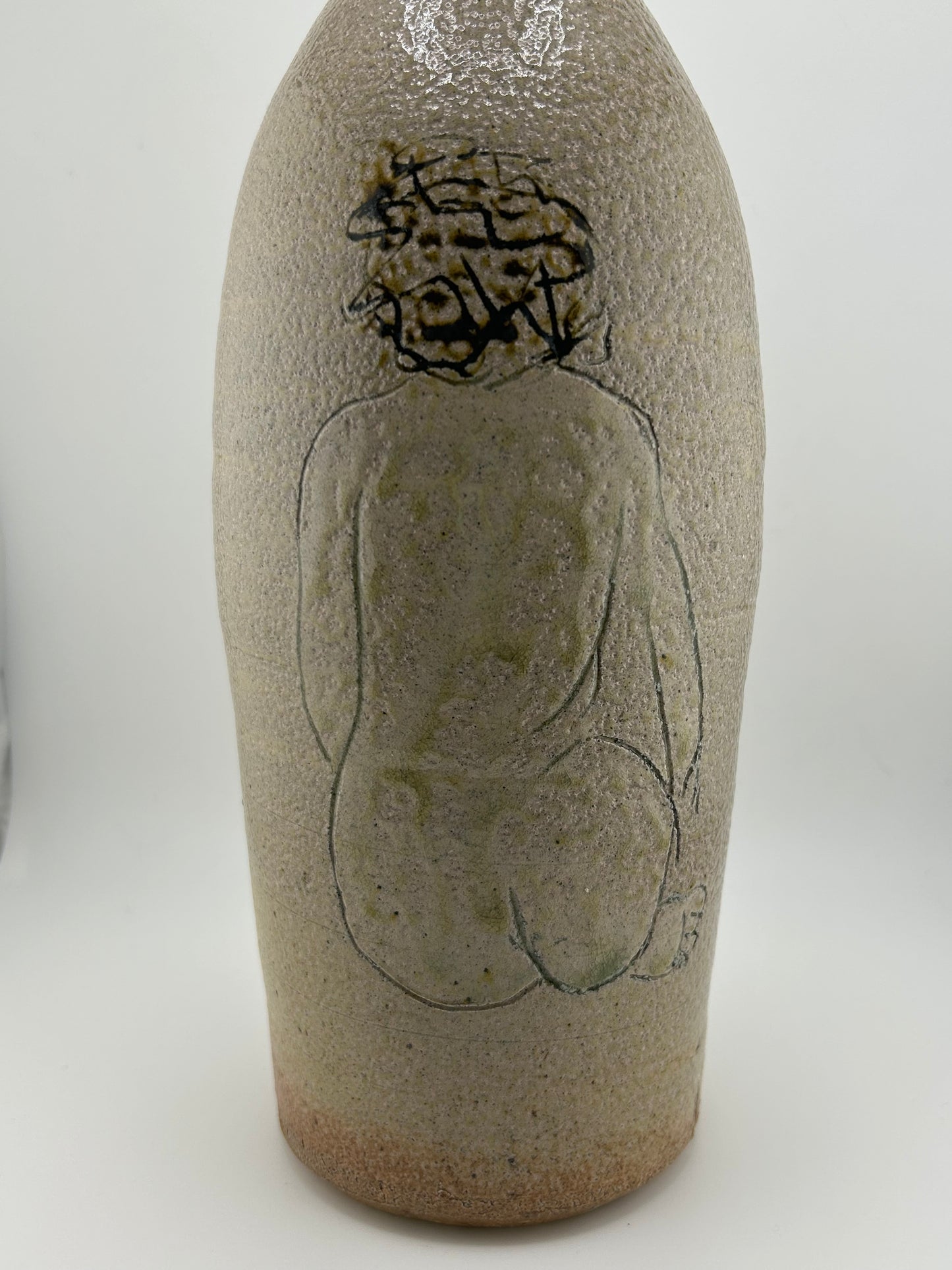 Studio Pottery Bottle with Nude