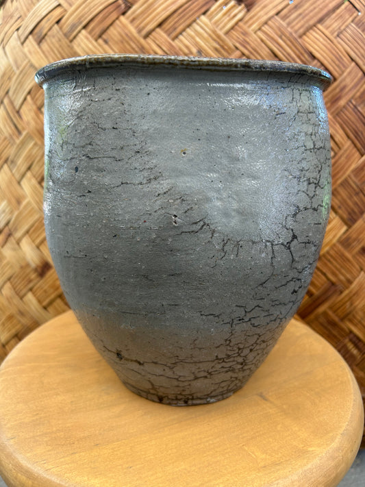 Crackle Glaze Studio Pottery Pot