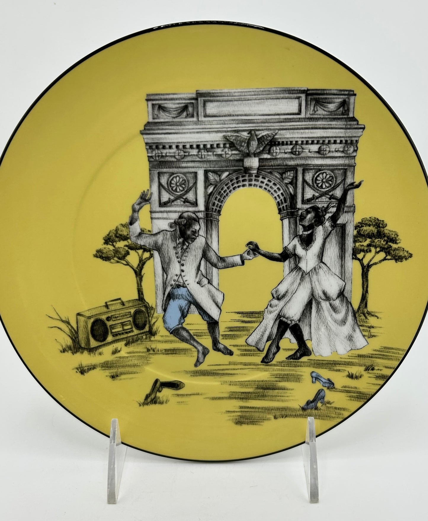 Wedgwood Sheila Bridges Harlem Toile de Jouy Accent Plate