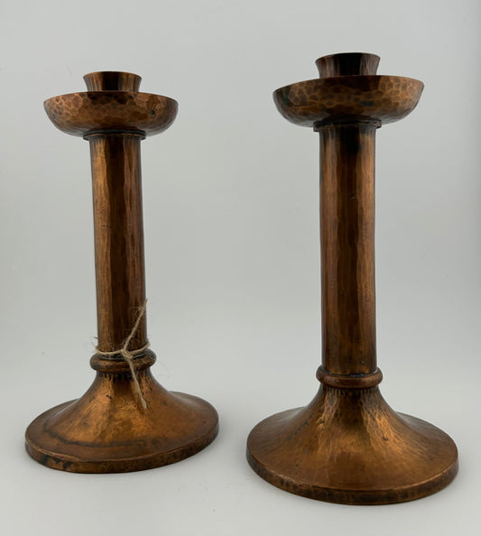 Copper Candlestick Pair