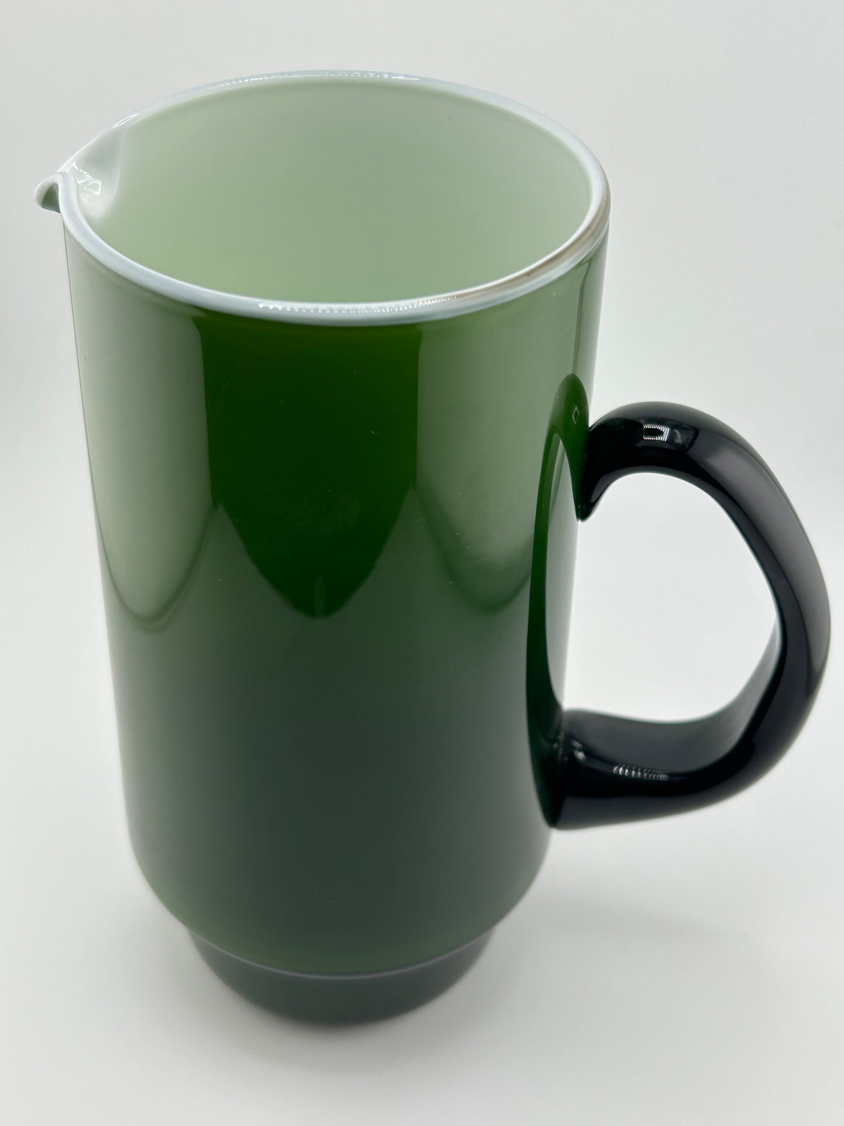 Holmegaard Palet Green Cased Glass Pitcher