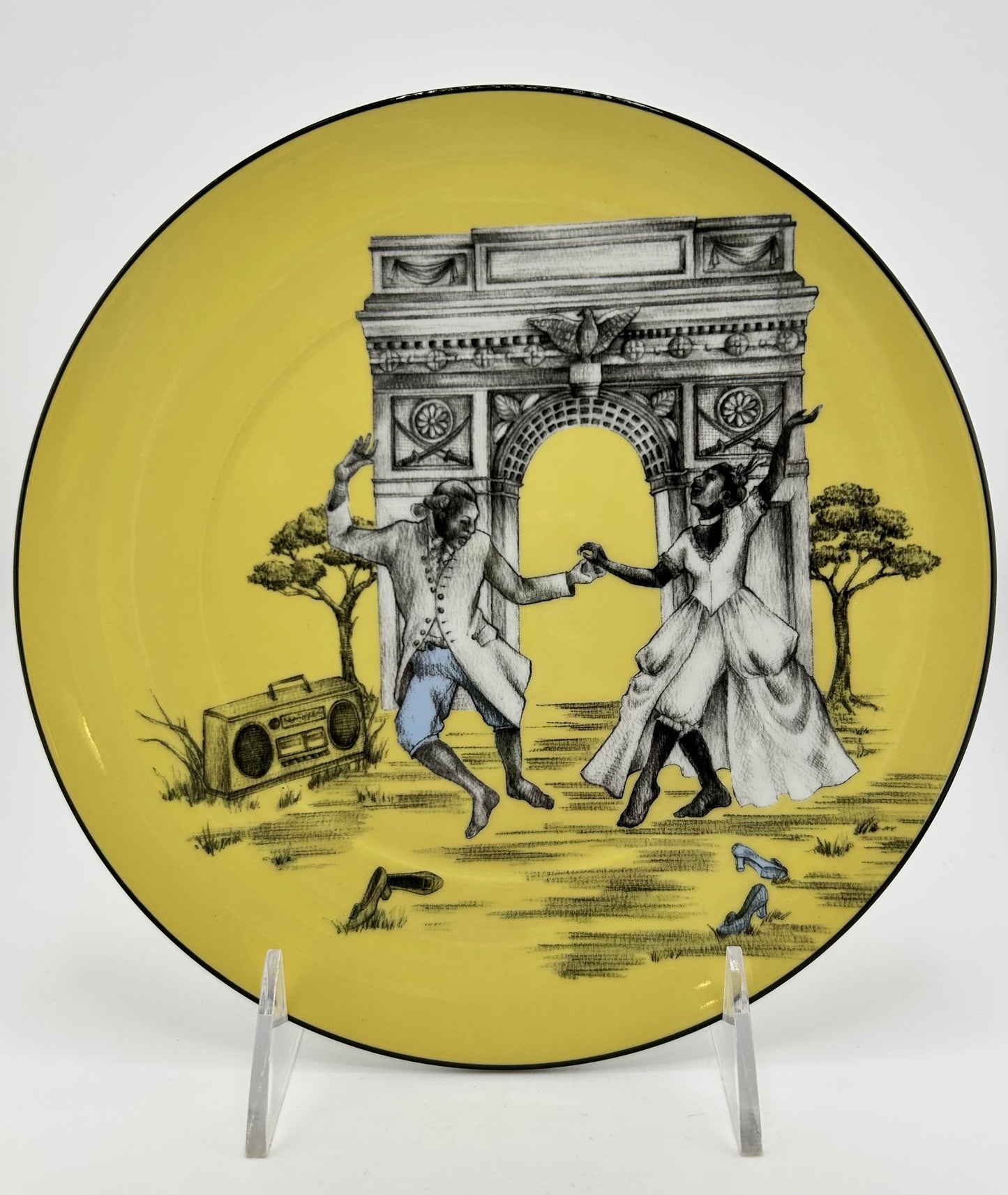 Wedgwood Sheila Bridges Harlem Toile de Jouy Accent Plate