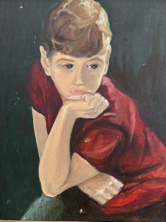 Gamine Gal Framed Painting on Board