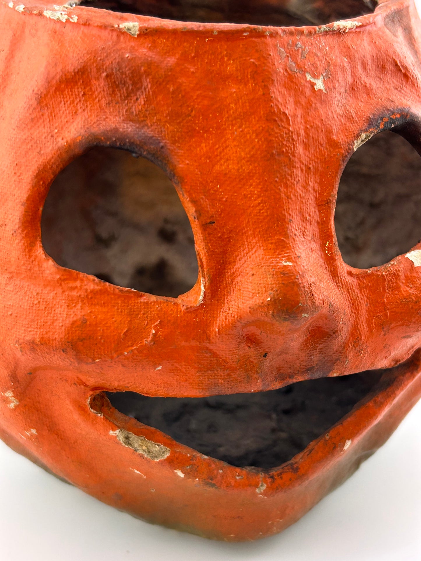 Vintage 5.5” Paper Mache Jack O Lantern