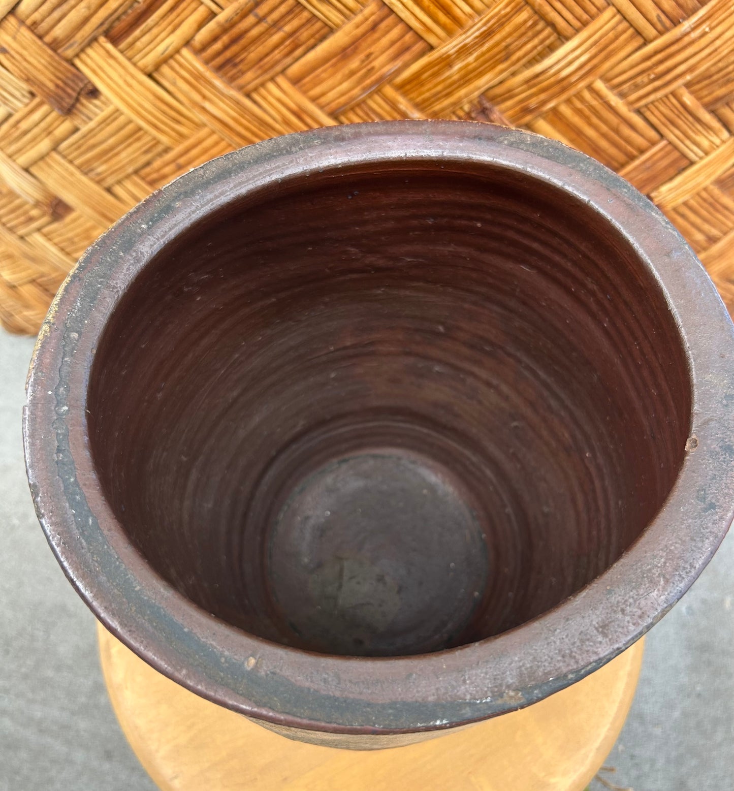 Crackle Glaze Studio Pottery Pot