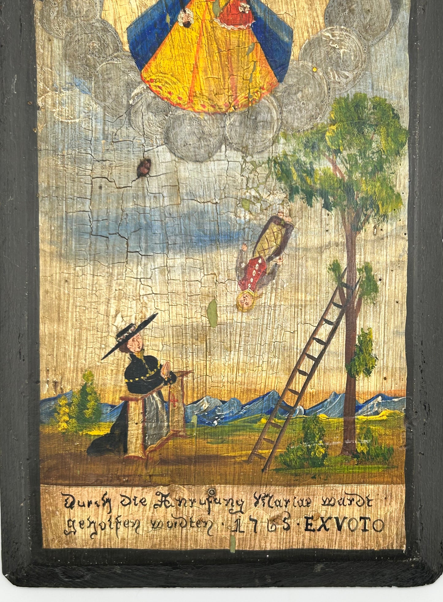 Antique German Painted Plaque
