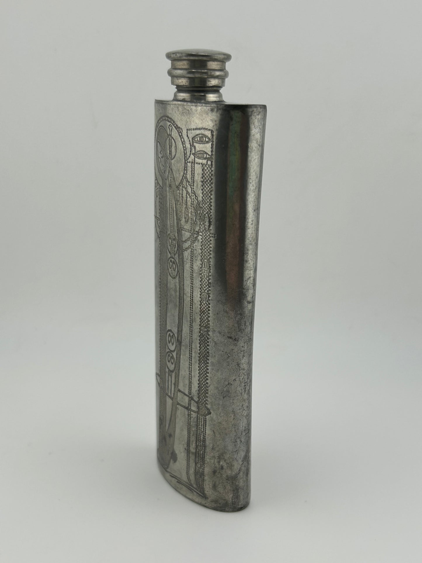 Charles Rennie Mackintosh Pewter Hip Flask