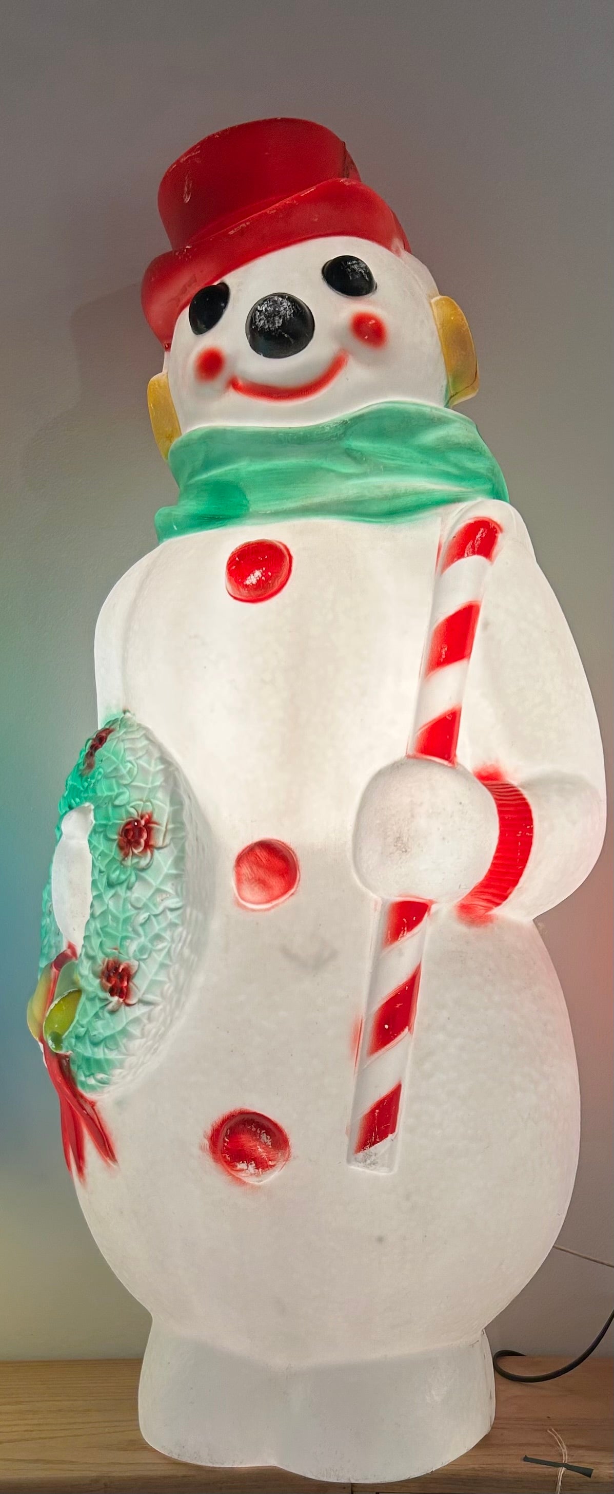 48” Empire Snowman Blow Mold (as found)