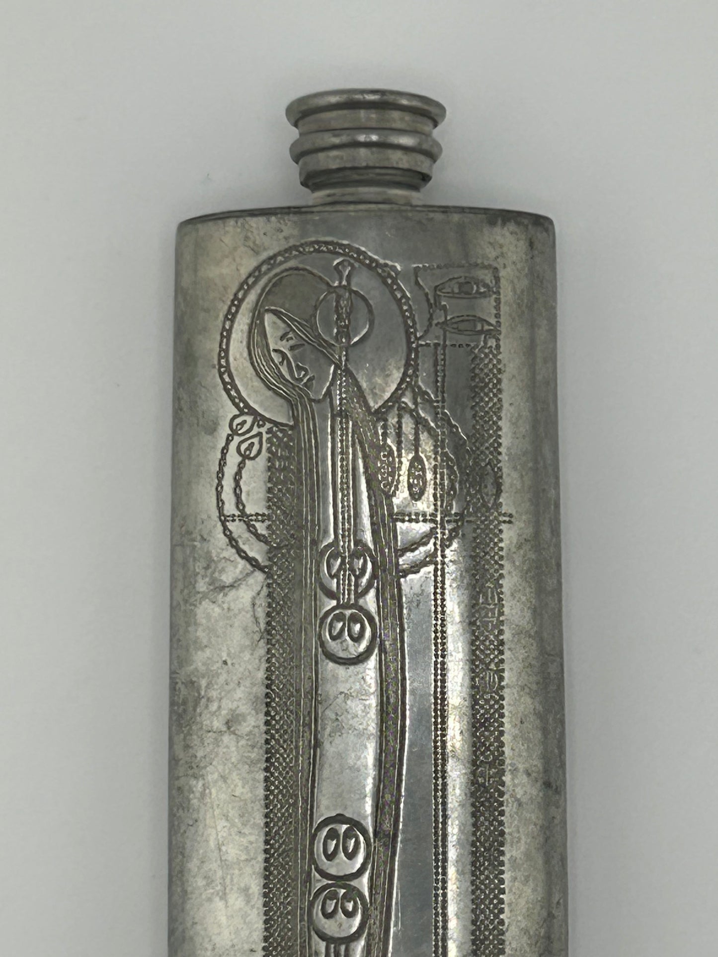 Charles Rennie Mackintosh Pewter Hip Flask