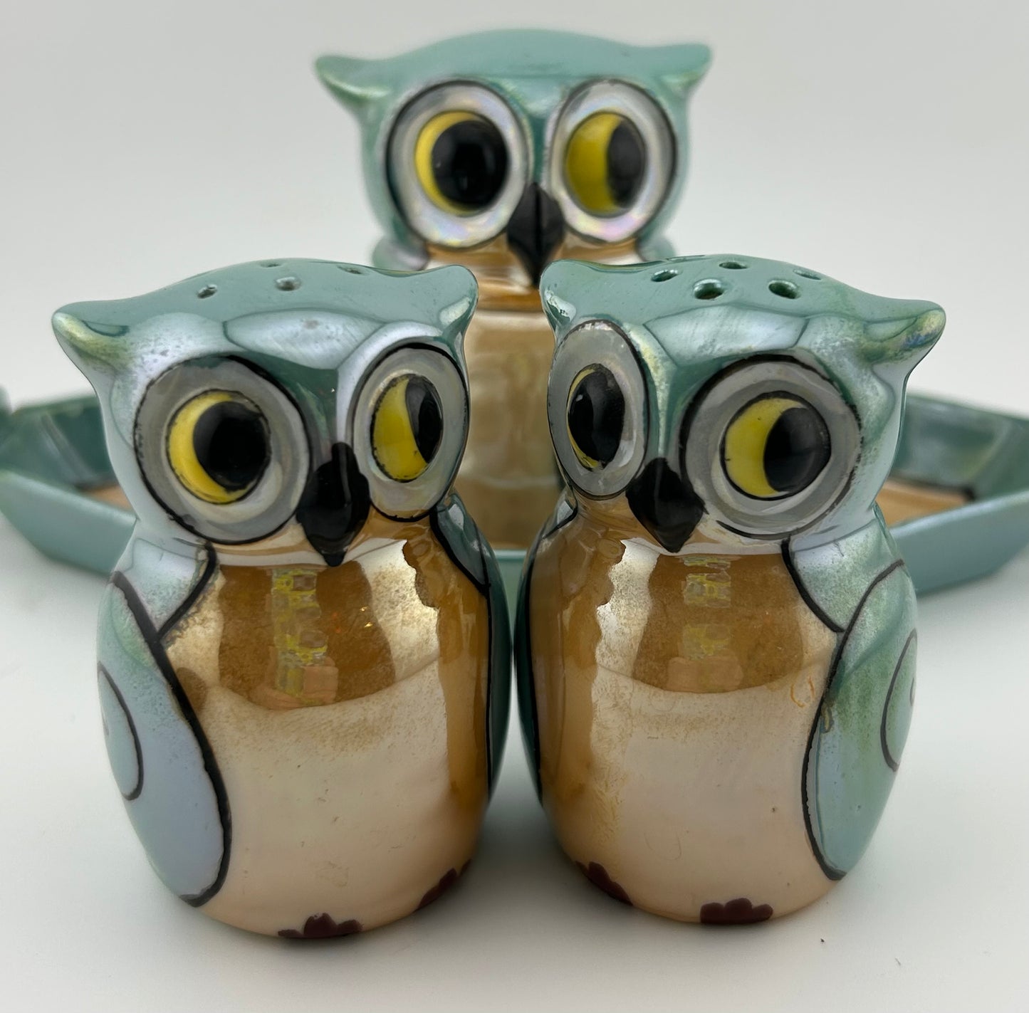 Lustreware Owl Condiment Set