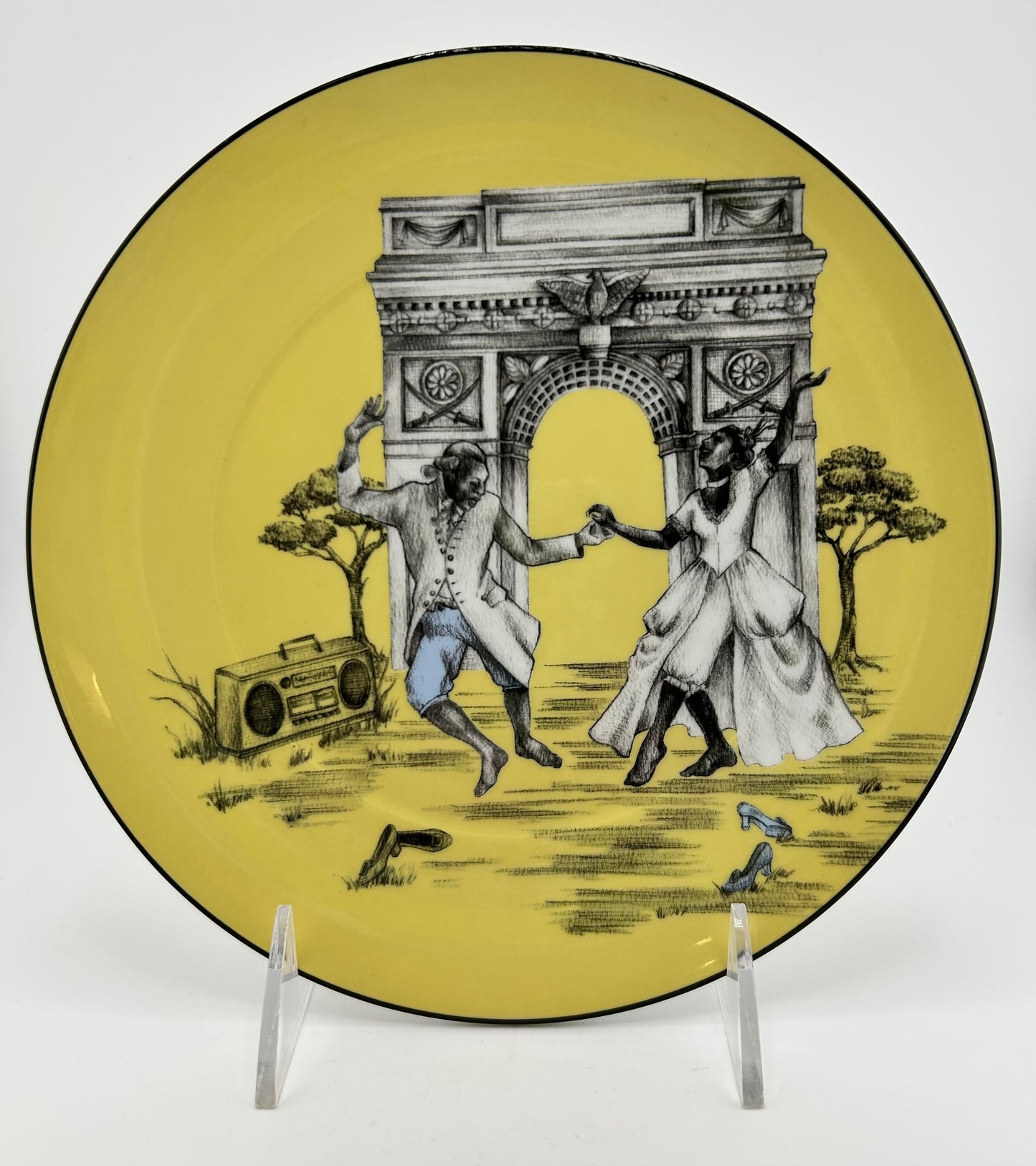 Wedgwood Sheila Bridges Harlem Toile de Jouy Accent Plate